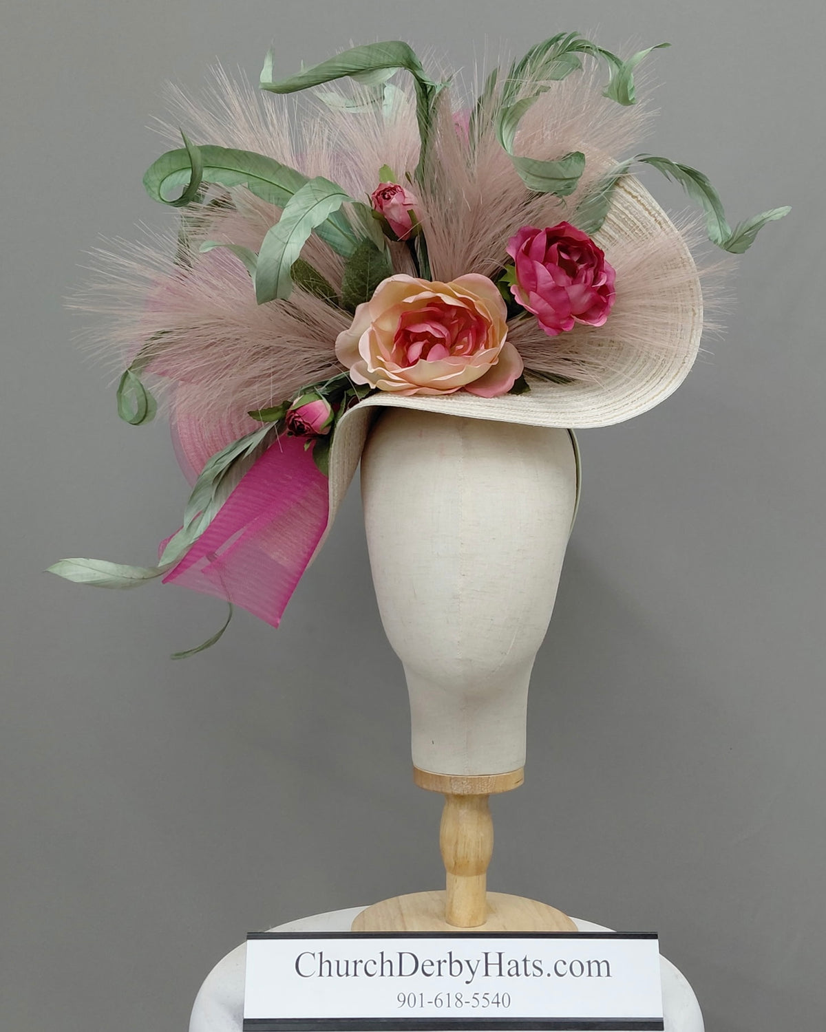 Rose Garden - Kentucky Derby Hat Fascinator on Headband