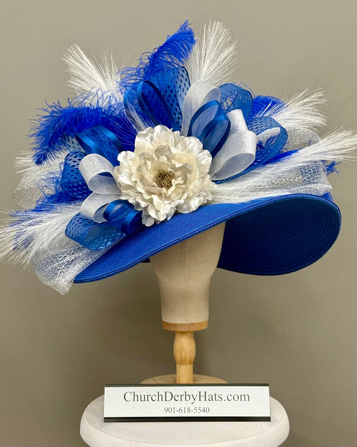 Sapphires and Diamonds - Kentucky Derby Hat