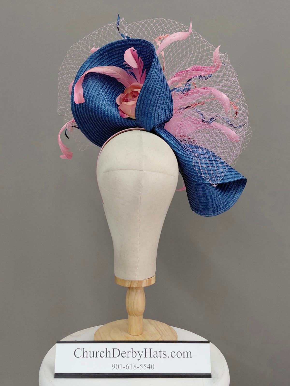 Eugenia - Kentucky Derby Hat - Fascinator on Headband