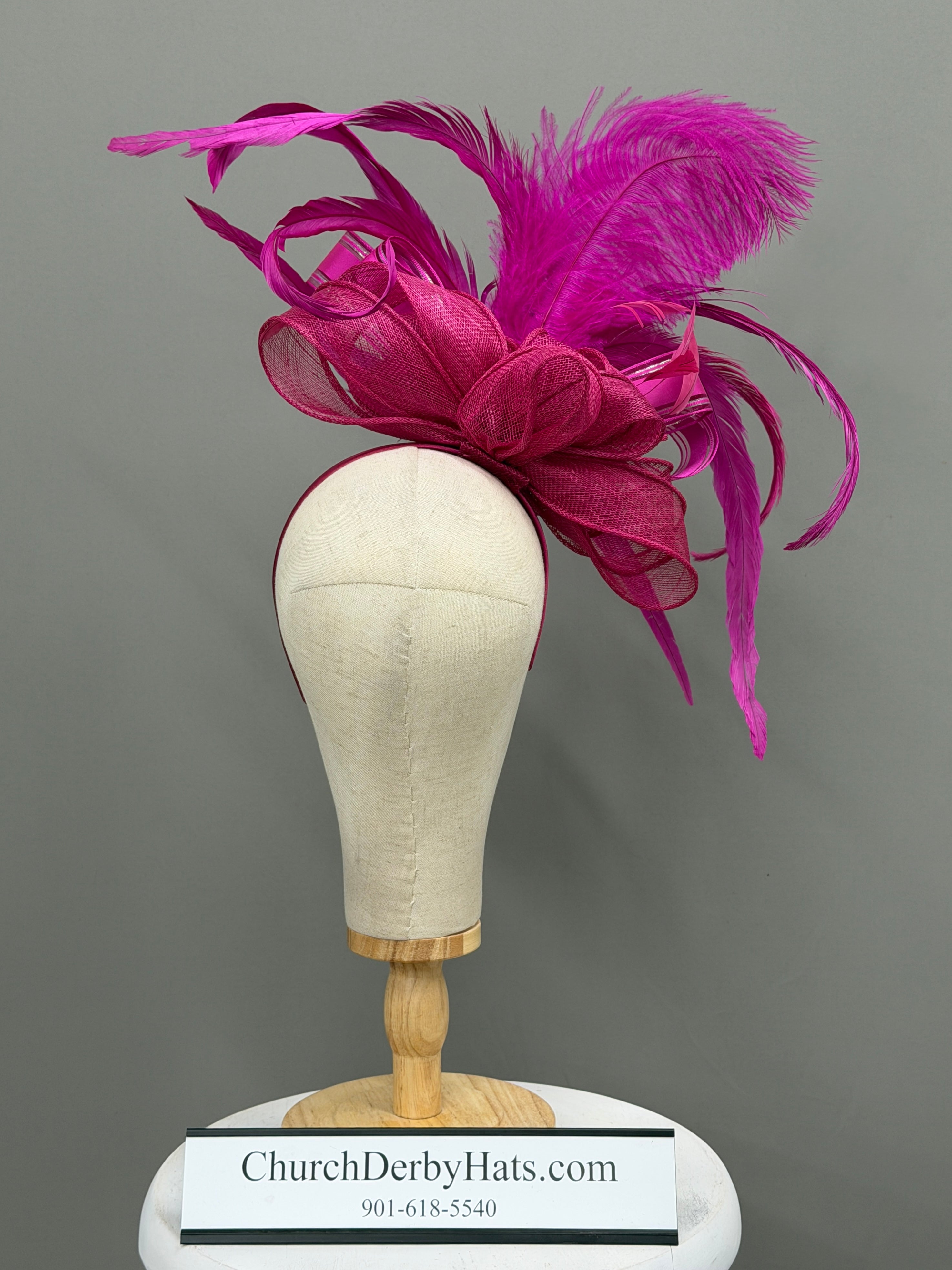 Maria by Vance - Pink Purple Fascinator on Headband