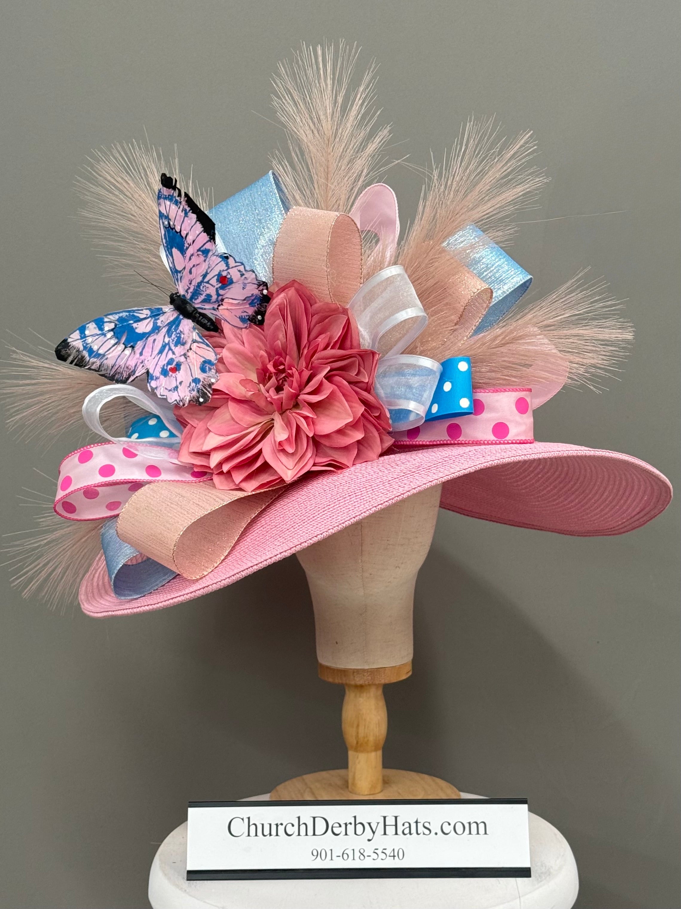 Dolly Butterfly - Kentucky Derby Hat - Church Hat