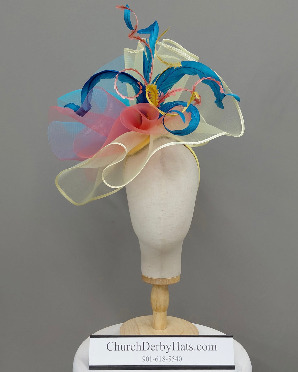 Cristal - Kentucky Derby Hat - Fascinator on Headband