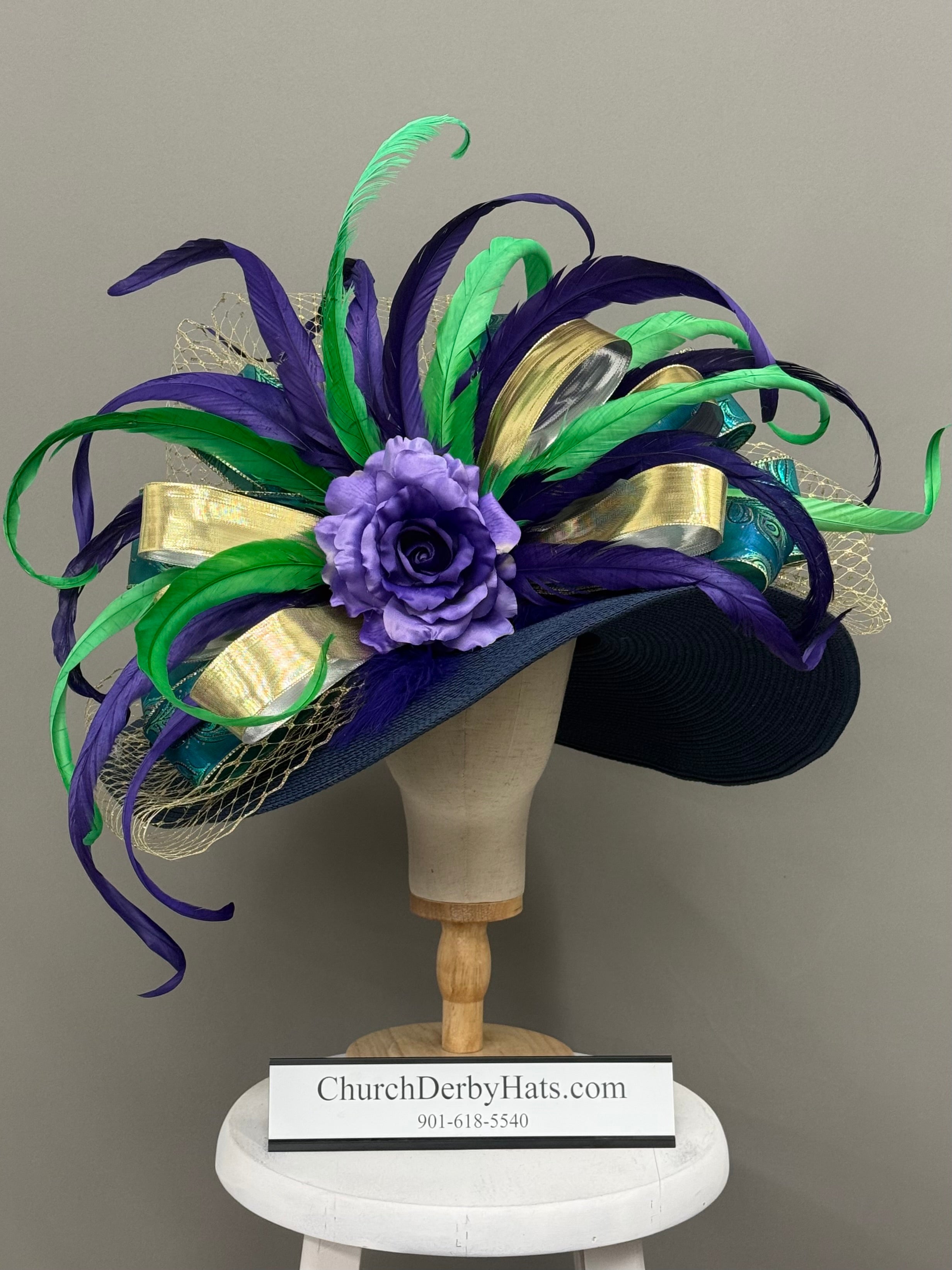 Gold Cup - Kentucky Derby Hat - Church Hat