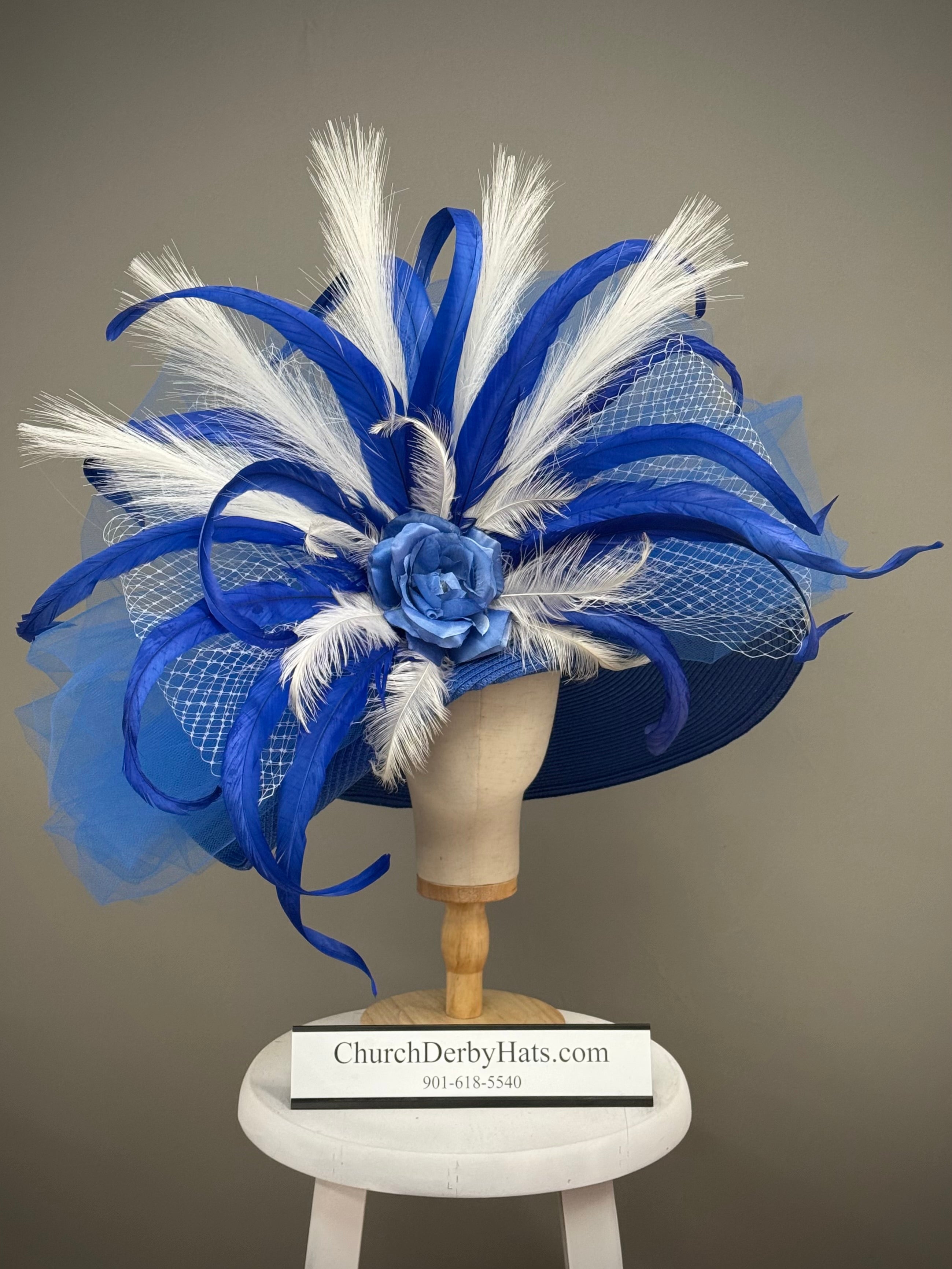 Tina Royal Blue - Kentucky Derby Hat