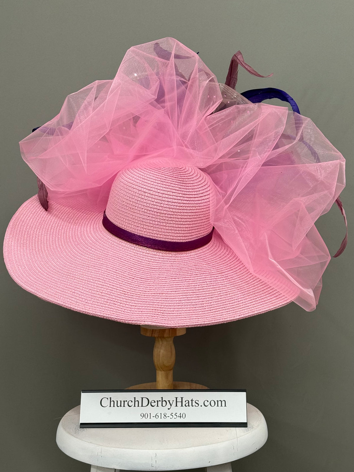 Michelle Pink Purple - Kentucky Derby Hat