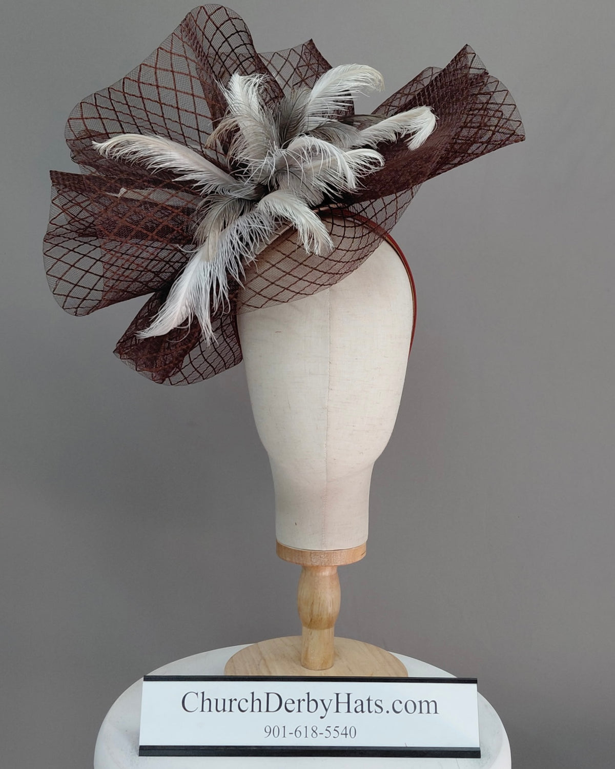 Fiona - Kentucky Derby Hat - Fascinator on Headband