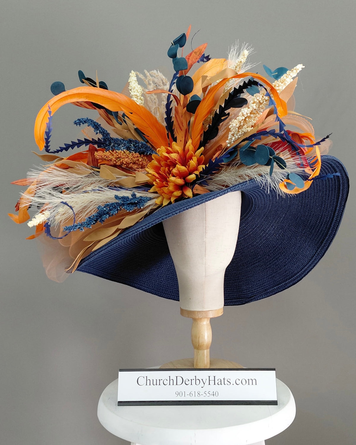 Tina Navy - Kentucky Derby Hat