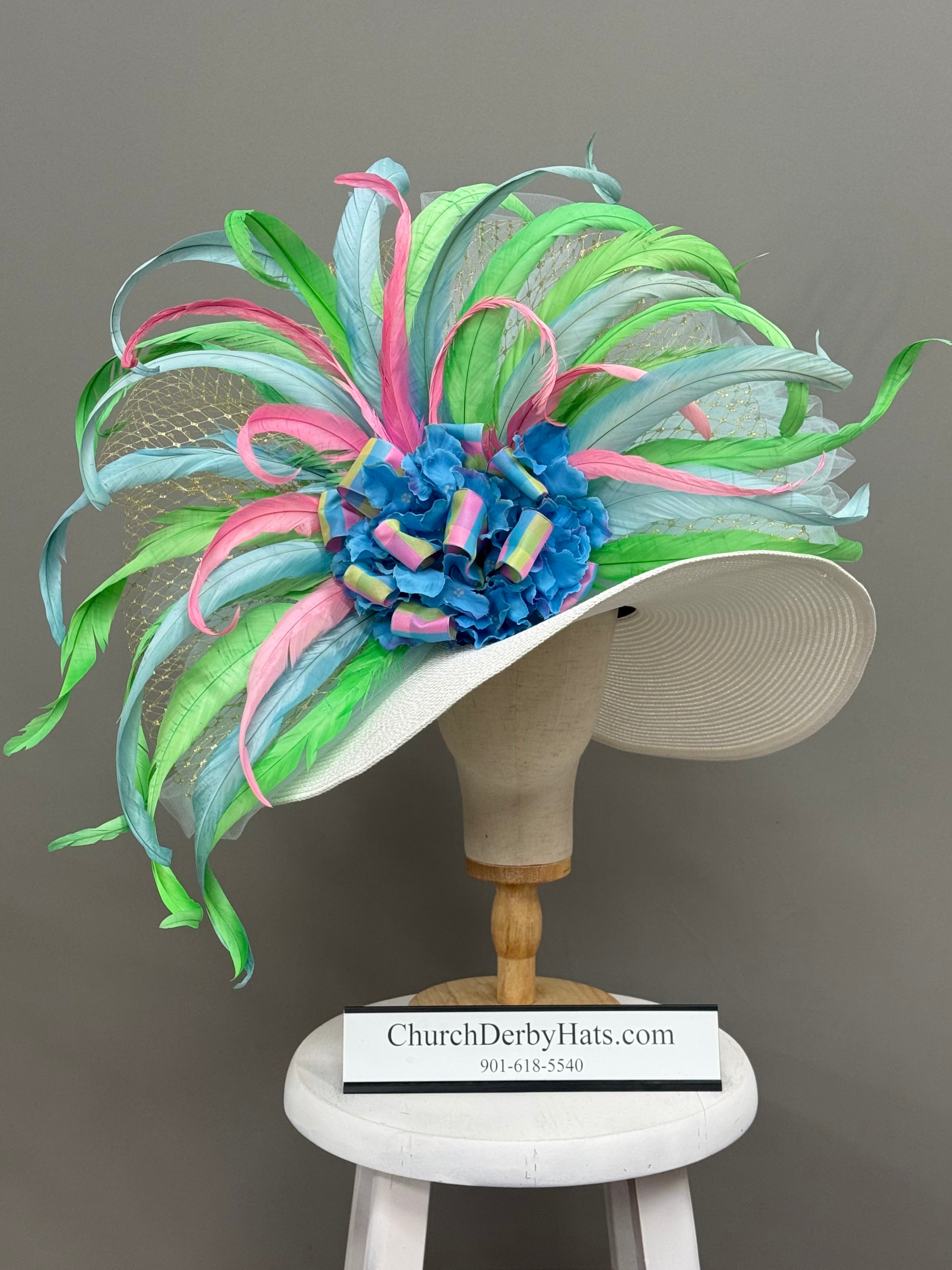 Color Wheel - Kentucky Derby Hat - Church Derby Hat