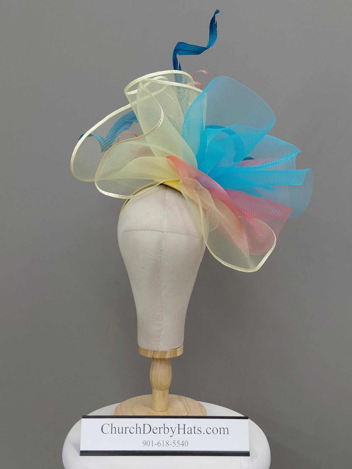 Cristal - Kentucky Derby Hat - Fascinator on Headband