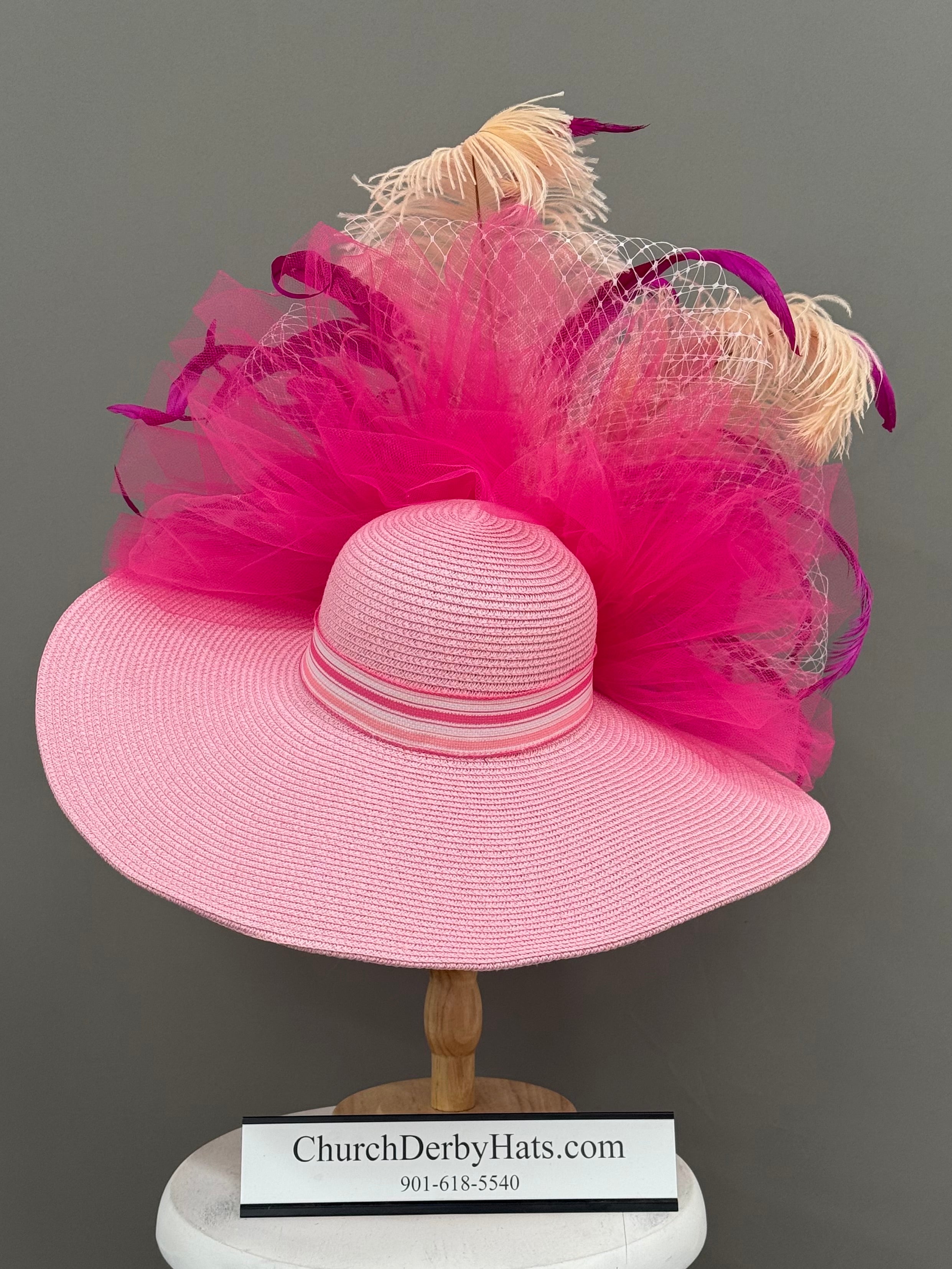 Hernando - Pink Church Hat - Kentucky Derby Hat