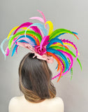 Rainbow Fascinator on Headband