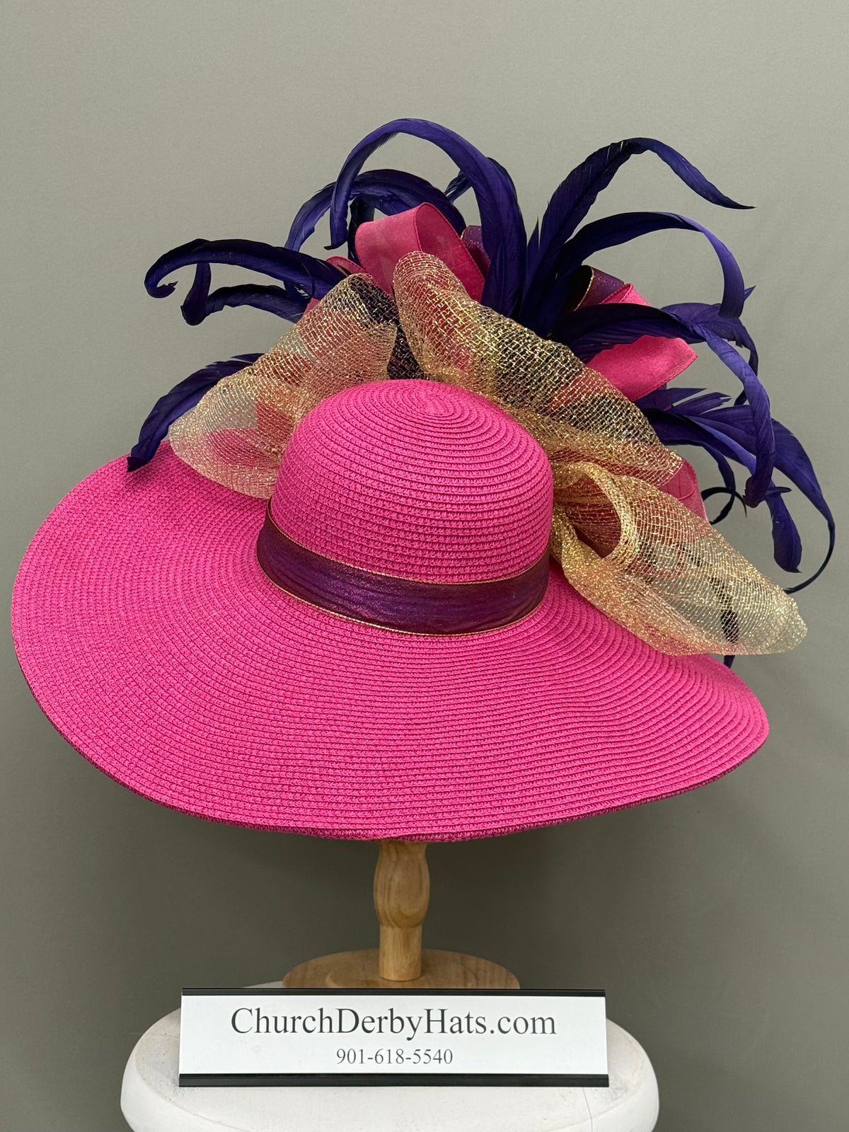 Diana Pink Purple - Kentucky Derby Hat