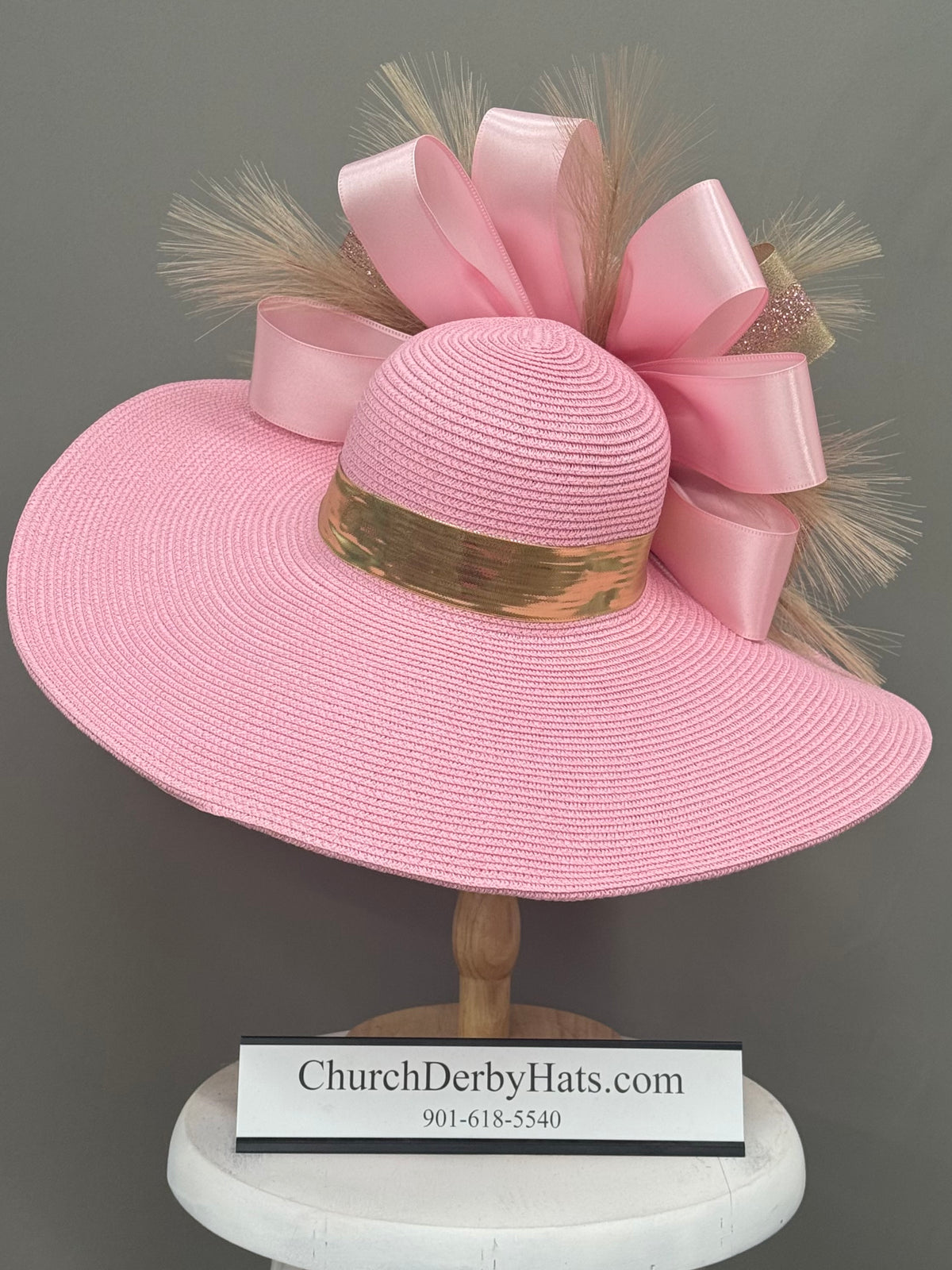 Patsy - Pink Kentucky Derby Hat