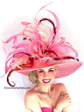 Rachel Faye Pink Kentucky Derby Hat