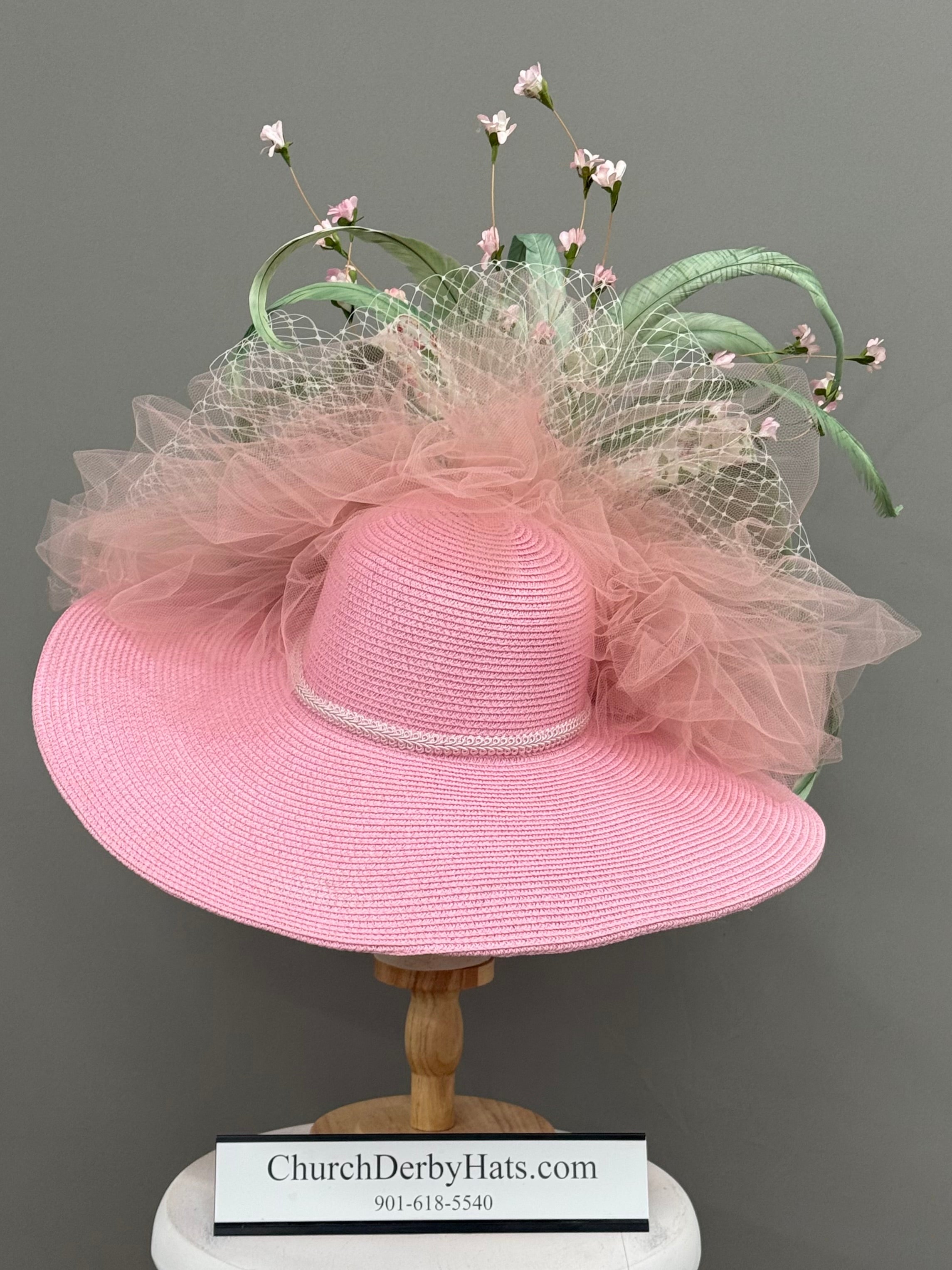 Taylor Pink - Church Derby Hat