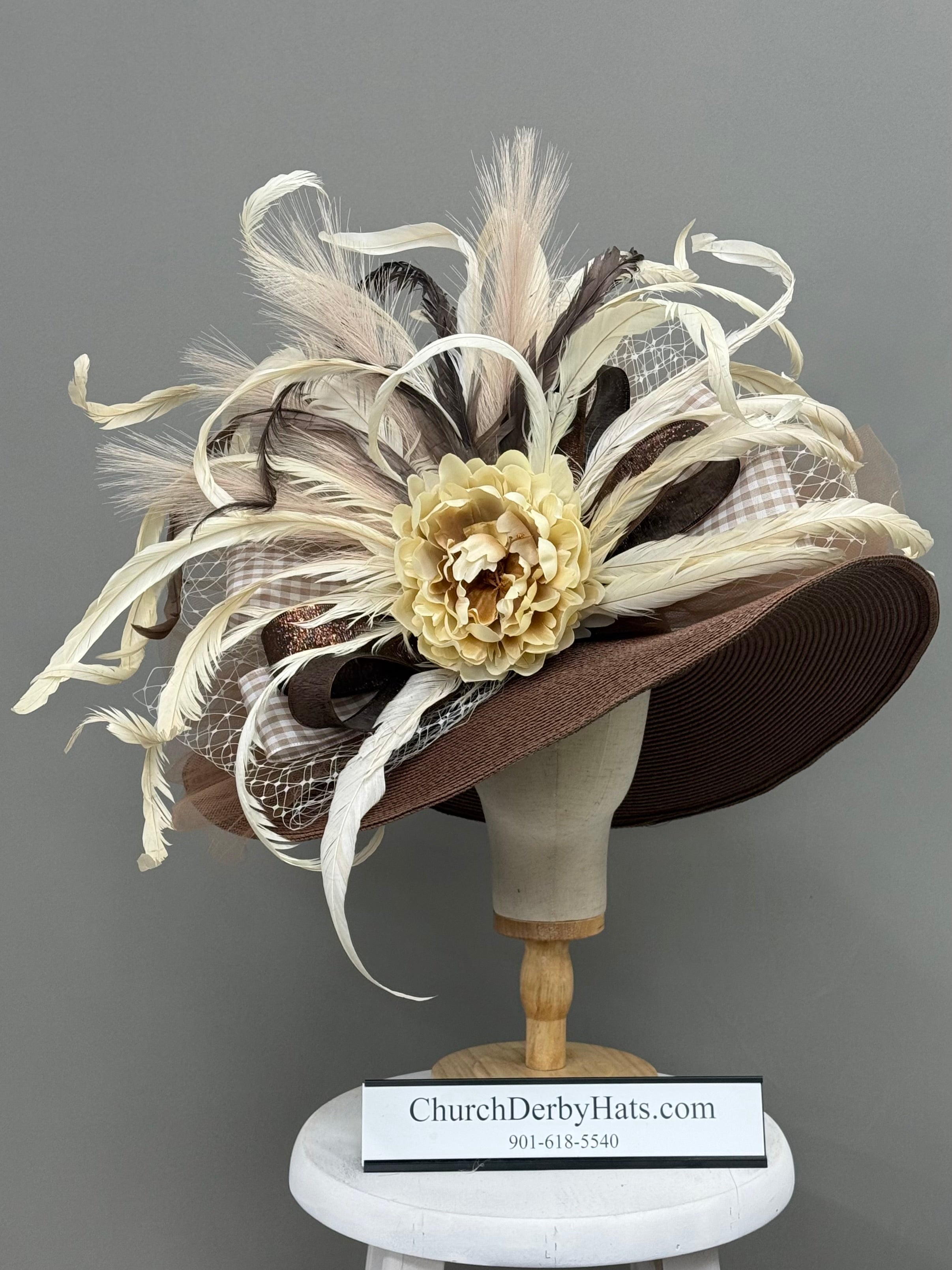 Bernadette Brown - Kentucky Derby Hat - Church Hat