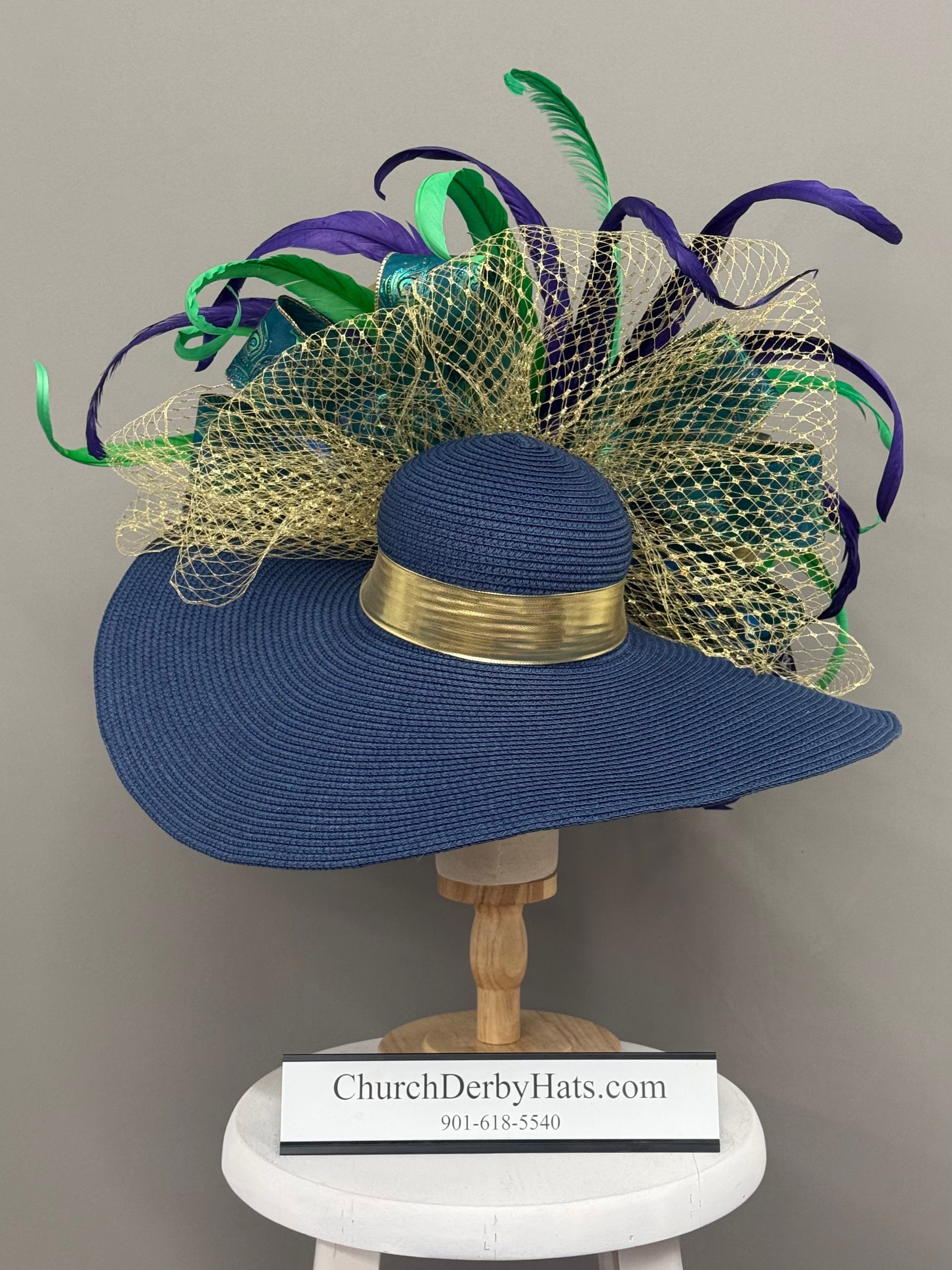 Gold Cup - Kentucky Derby Hat - Church Hat