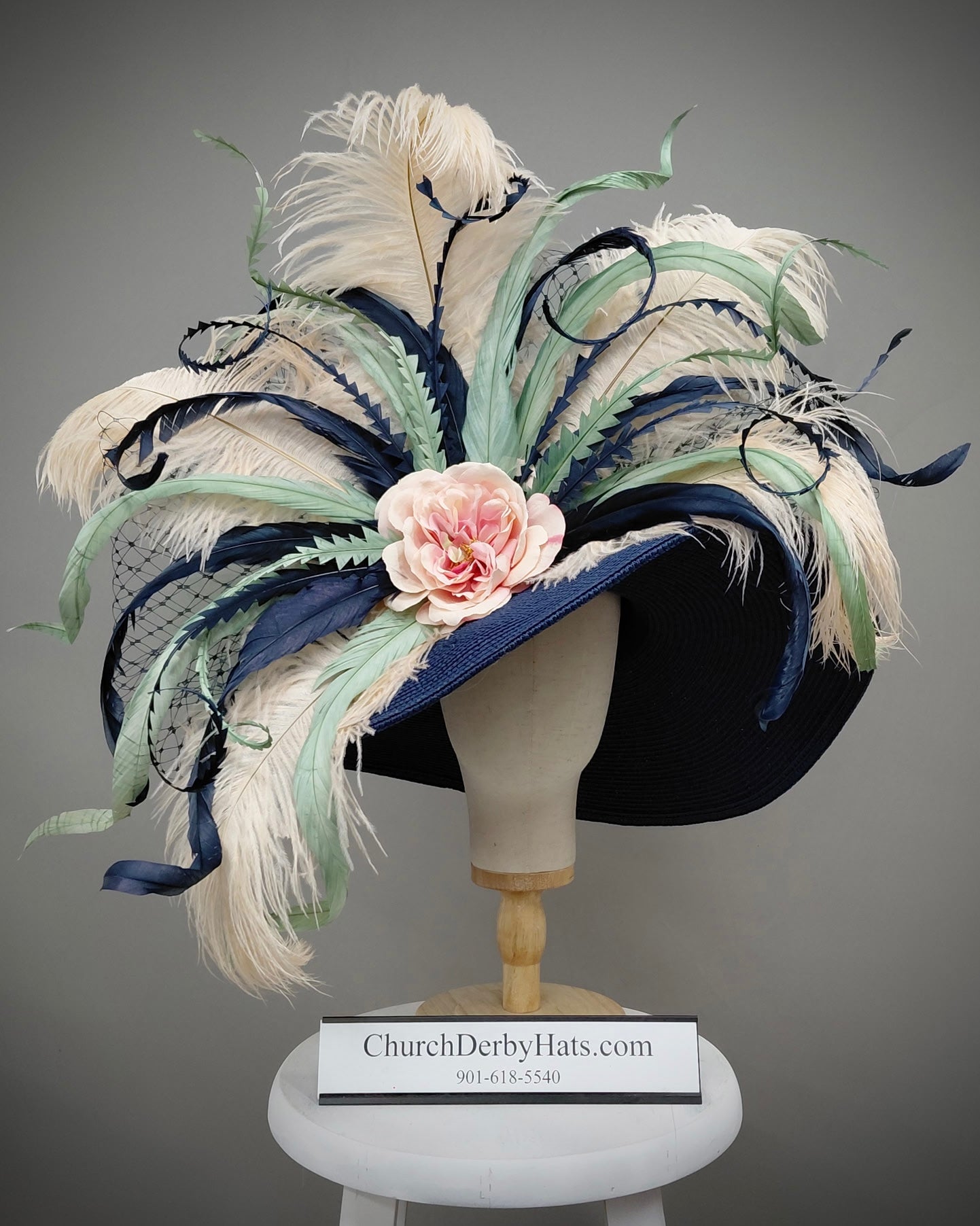 Pamela Navy - Kentucky Derby Hat