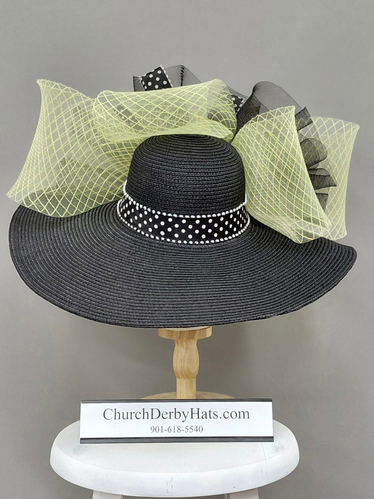 Preakness Yellow White Black - Kentucky Derby Hat