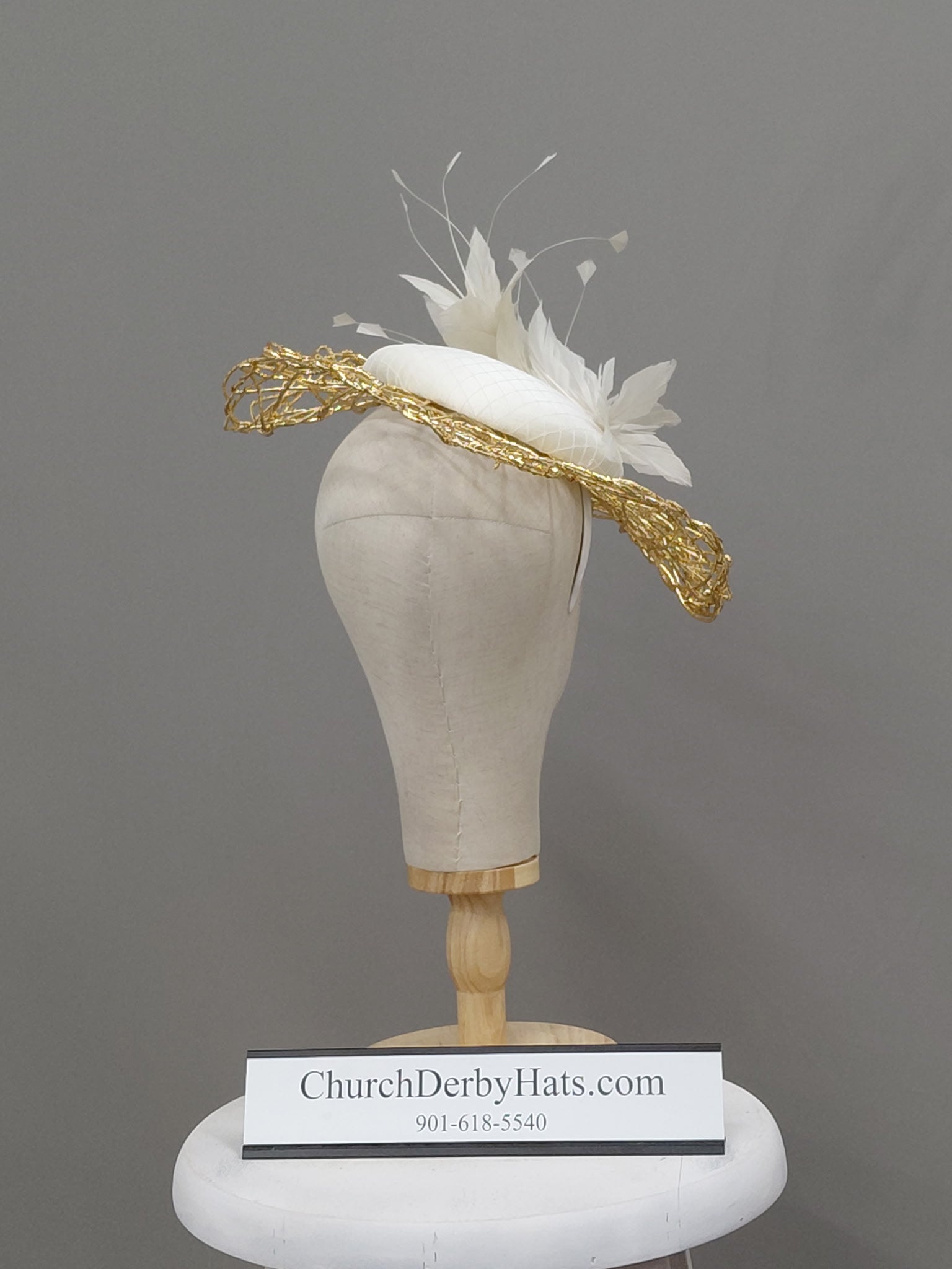 Elle Couture Fascinator - Church Derby Hat