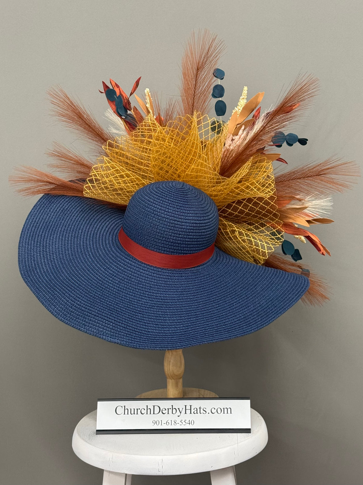 Georgia Navy - Kentucky Derby Hat - Church Hat