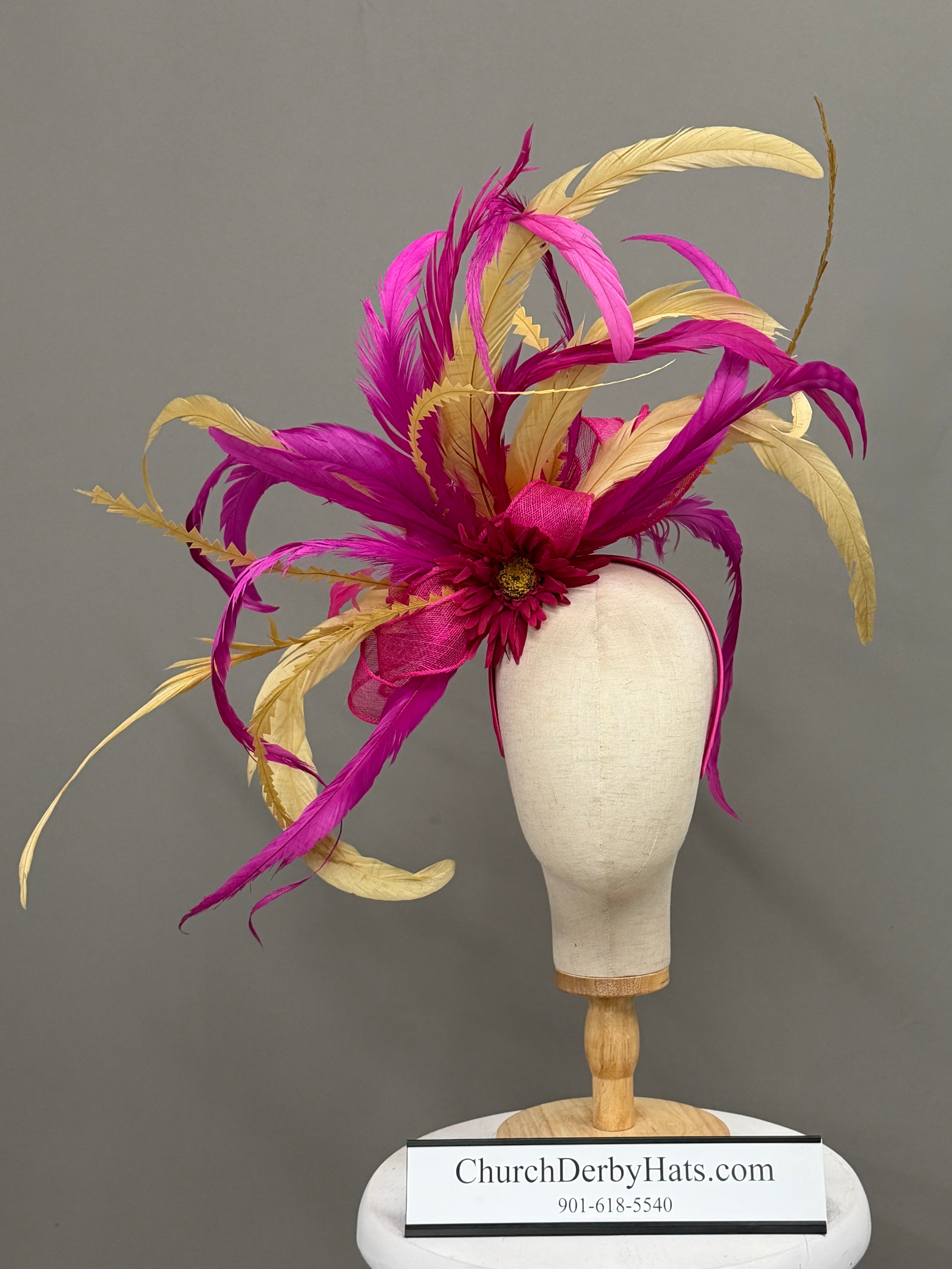 Pink Gold Fascinator by Vance