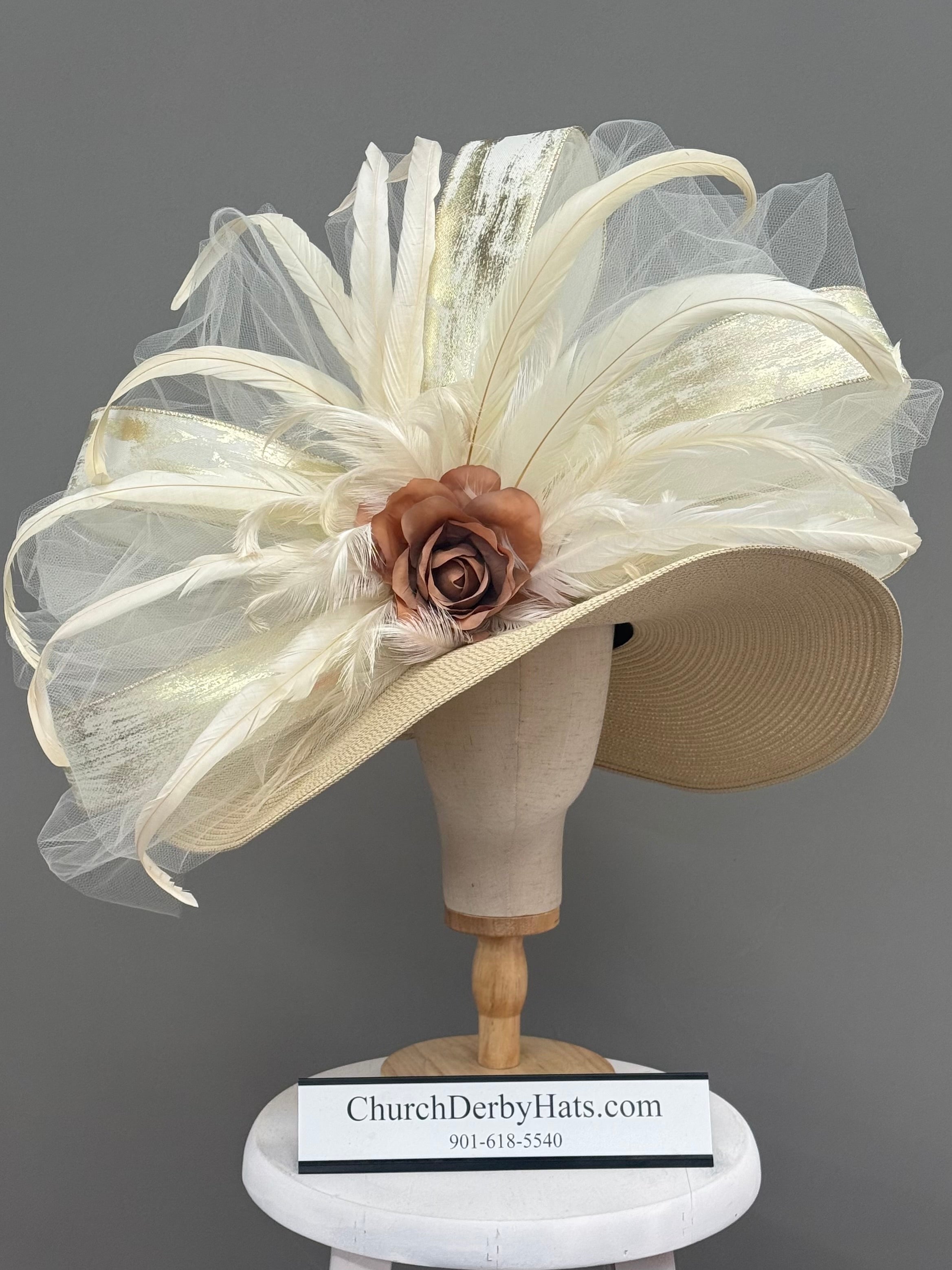 Champagne Ivory - Church Derby Hat