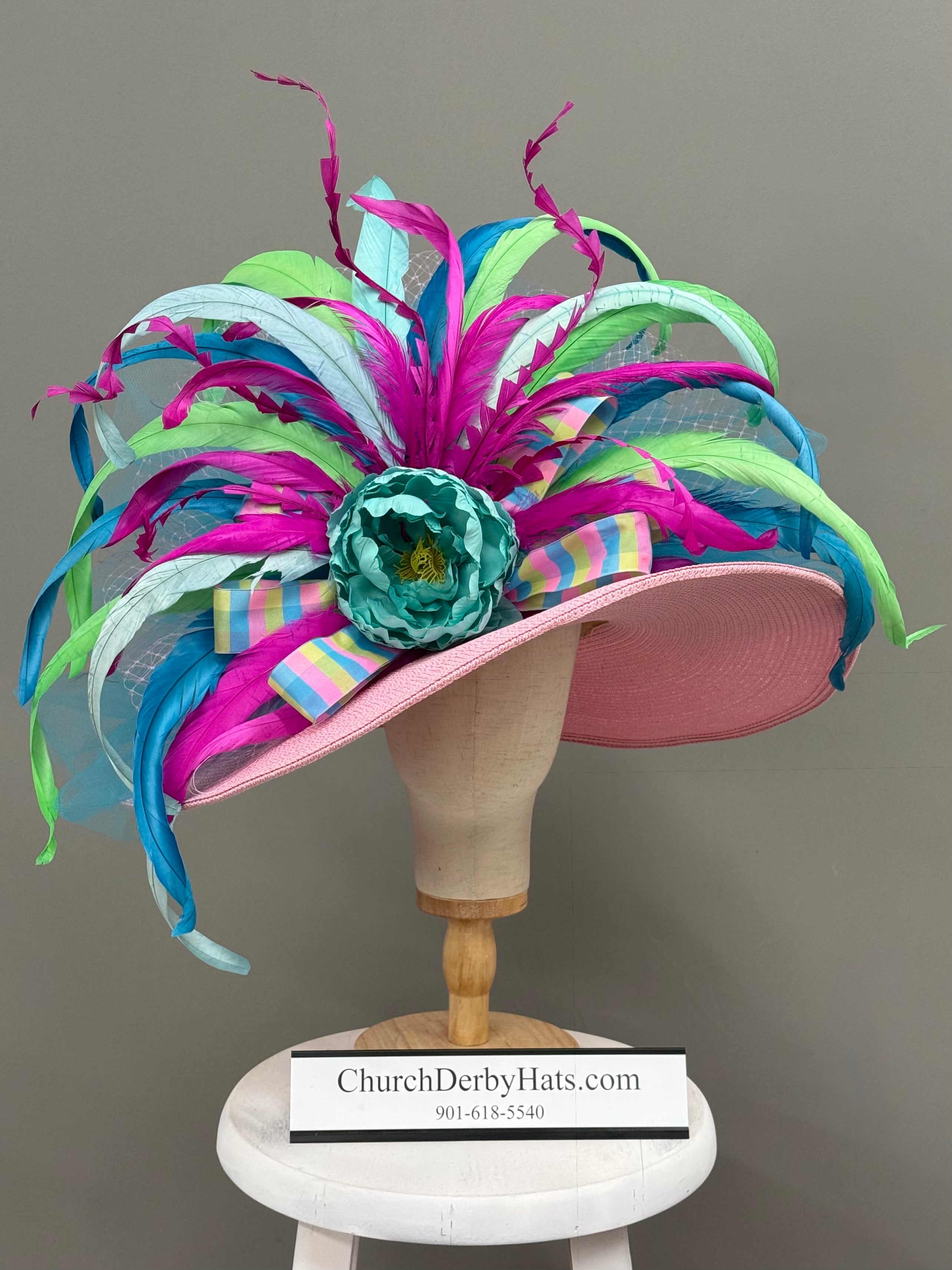 Candy - Colorful Kentucky Derby Hat - Church Hat