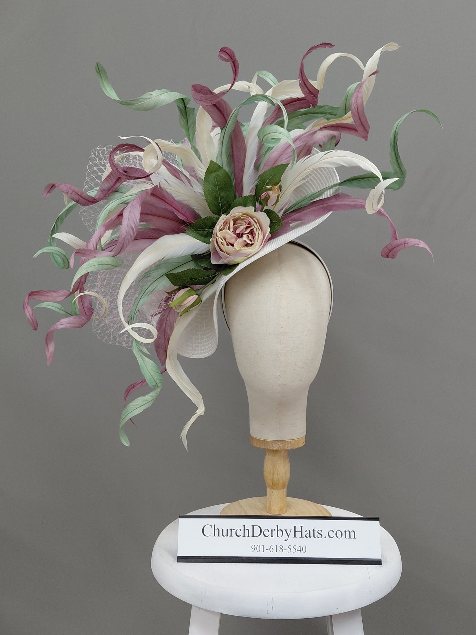Lady Rebecca Fascinator - Church Derby Hat