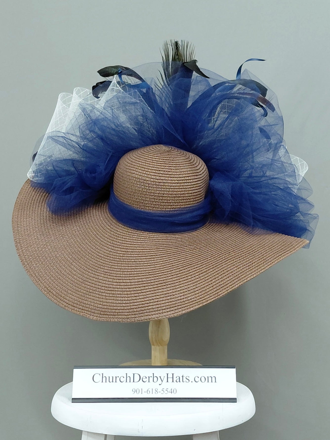 Tabitha Brown Navy - Kentucky Derby Hat