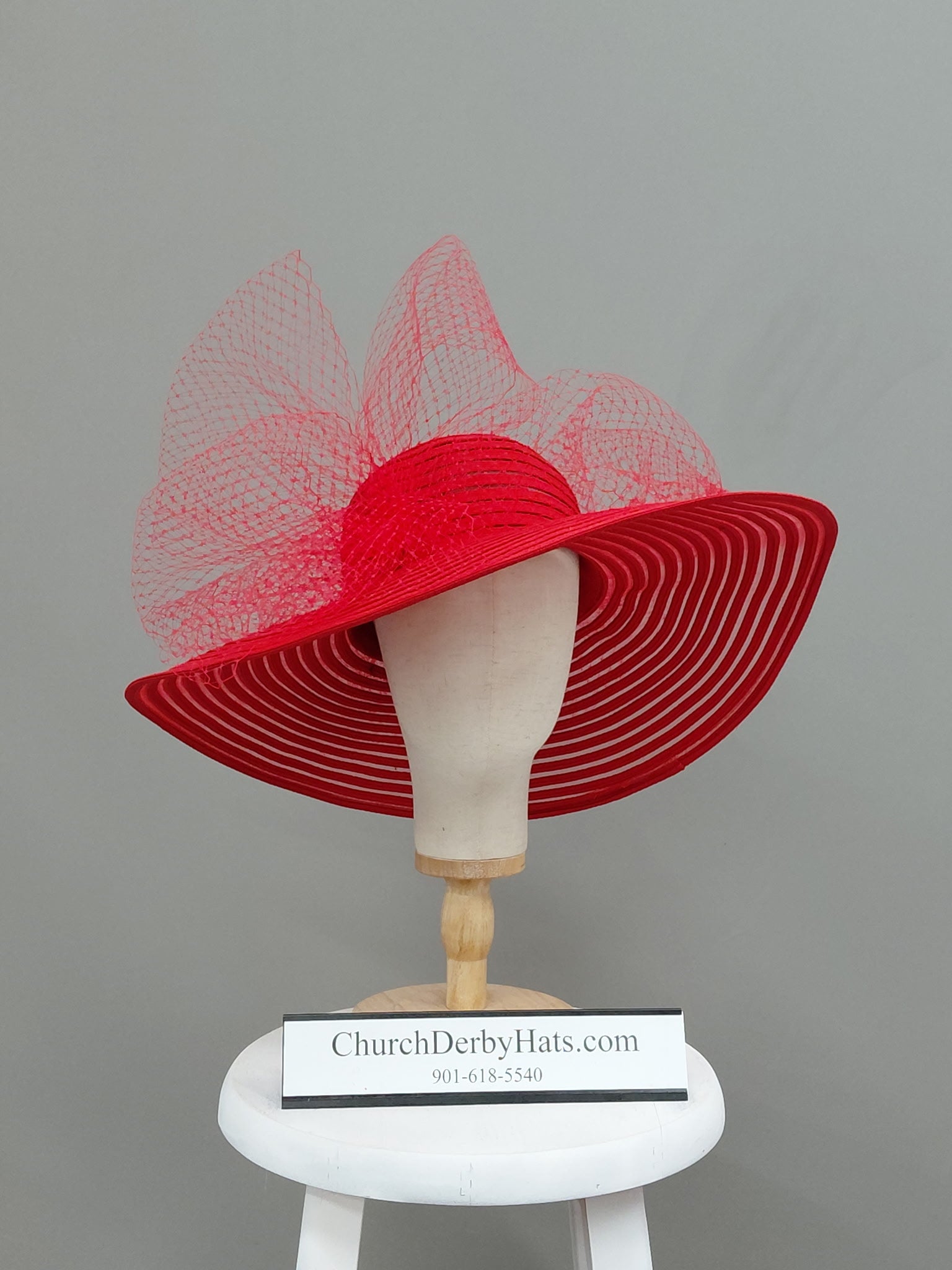 Lady in Red - Church Derby Hat
