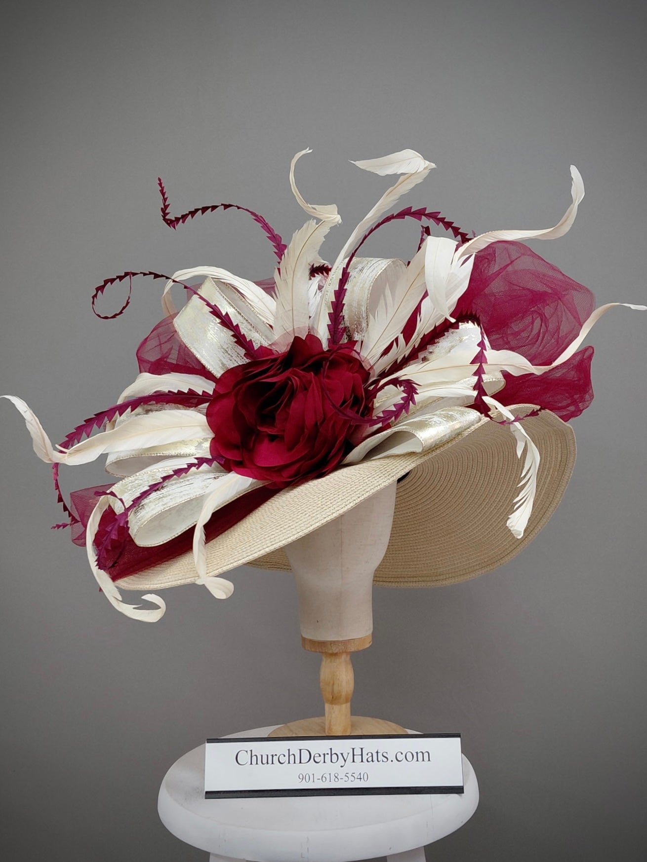Ruby - Kentucky Derby Hat - Church Hat