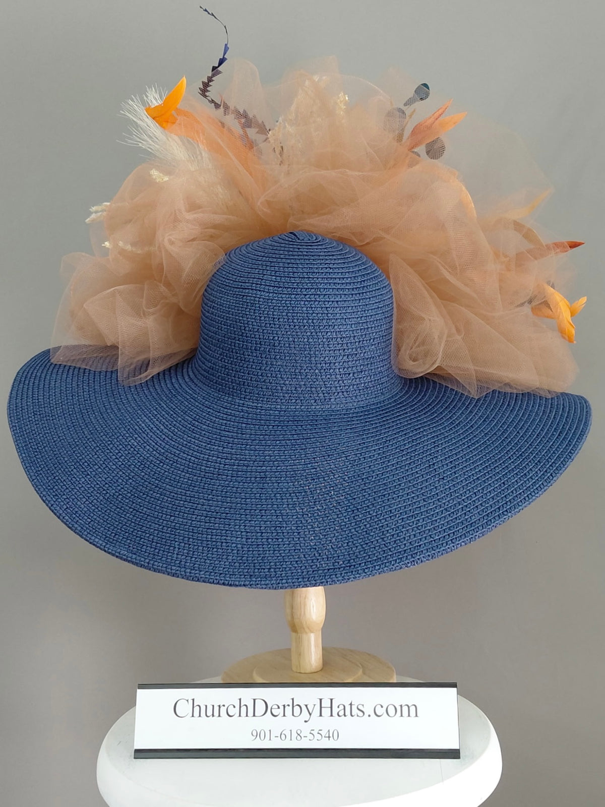 Tina Navy - Kentucky Derby Hat