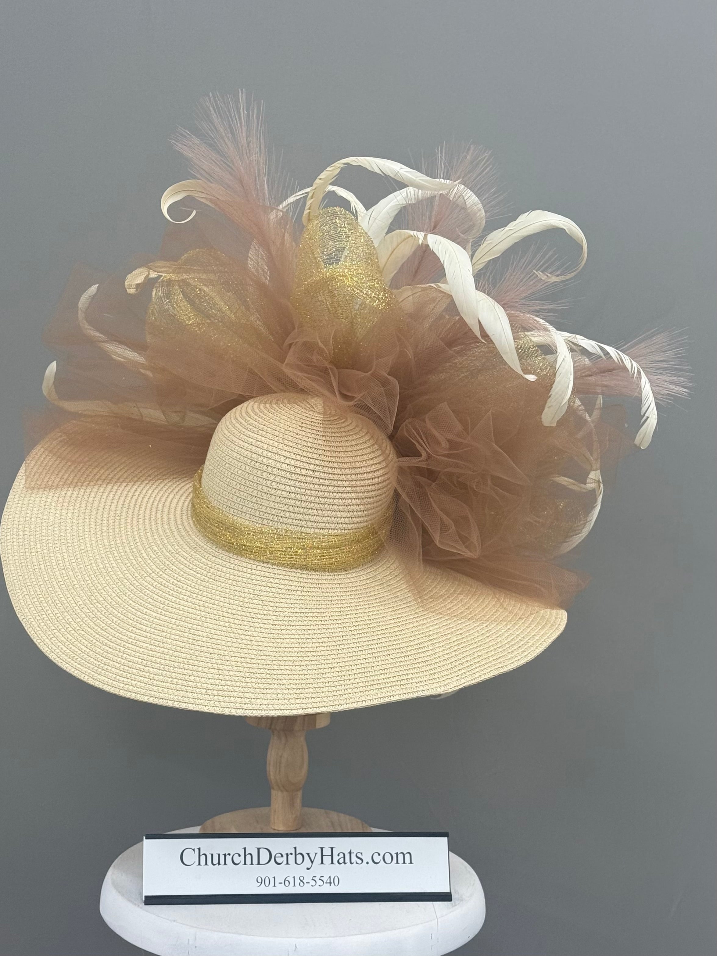 Golden Ivory - Church Derby Hat