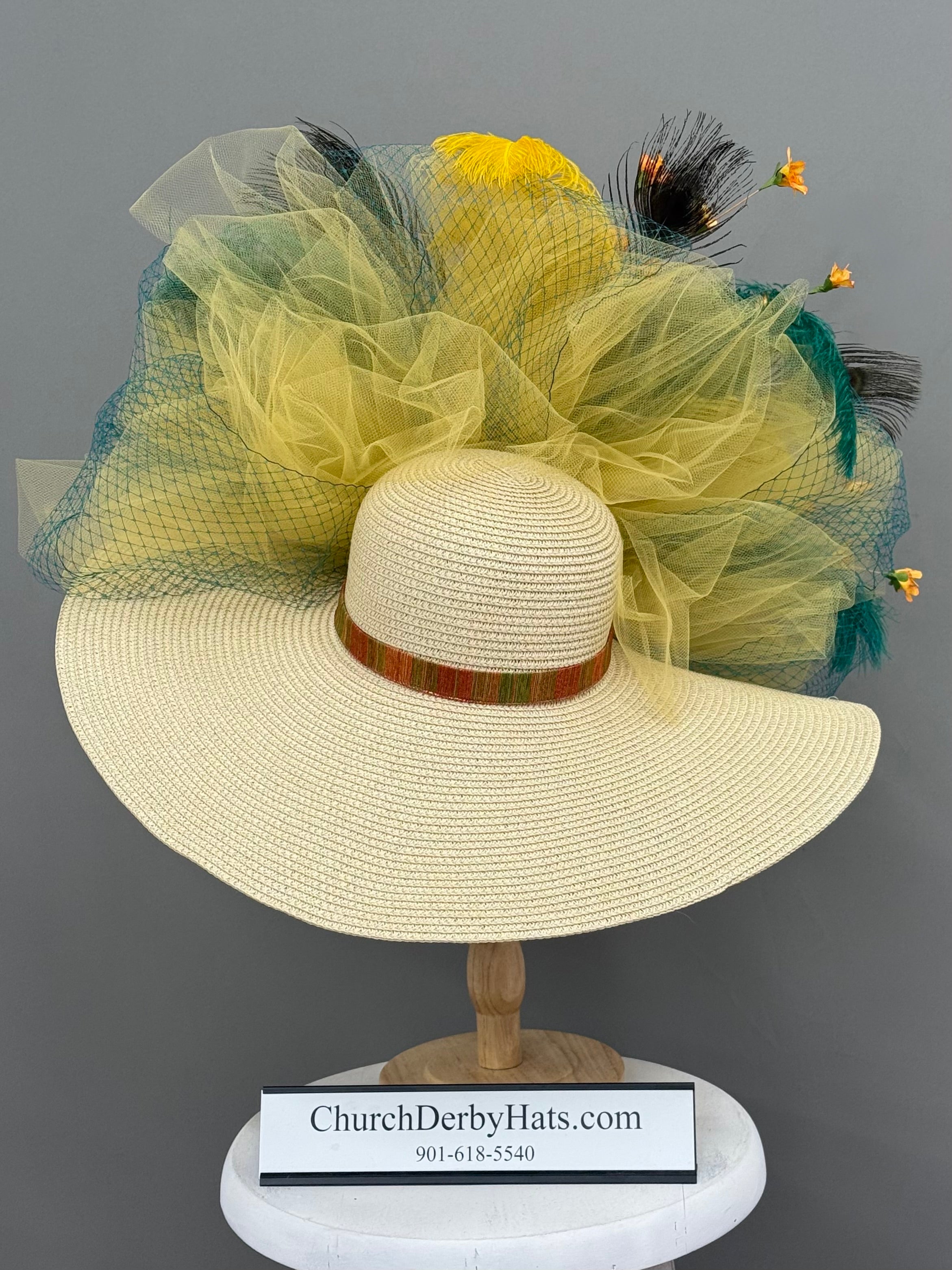 Goldenrod - Kentucky Derby Hat - Church Hat