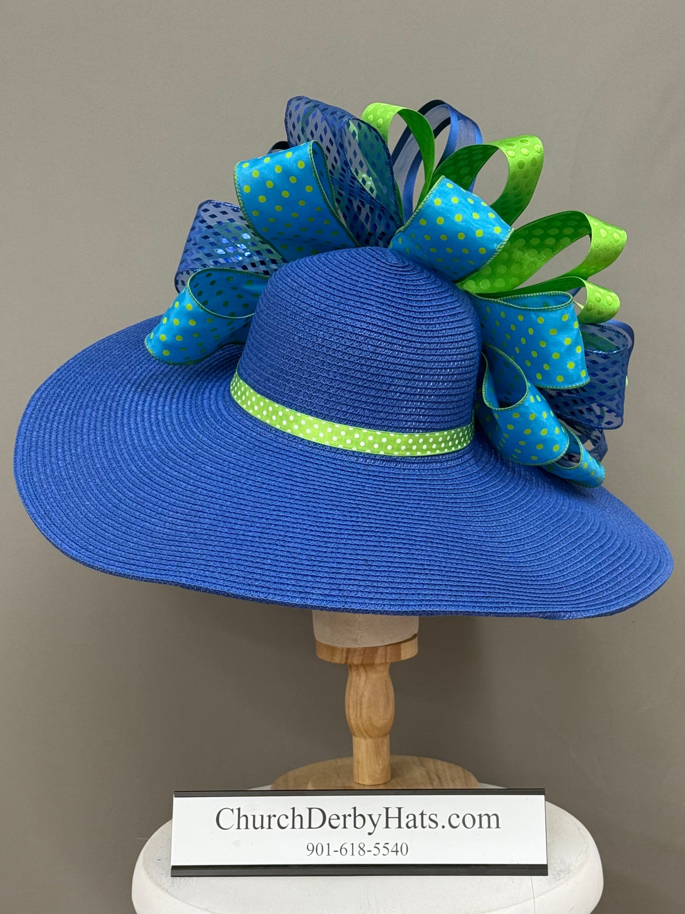 Hellen Blue Green - Kentucky Derby Hat