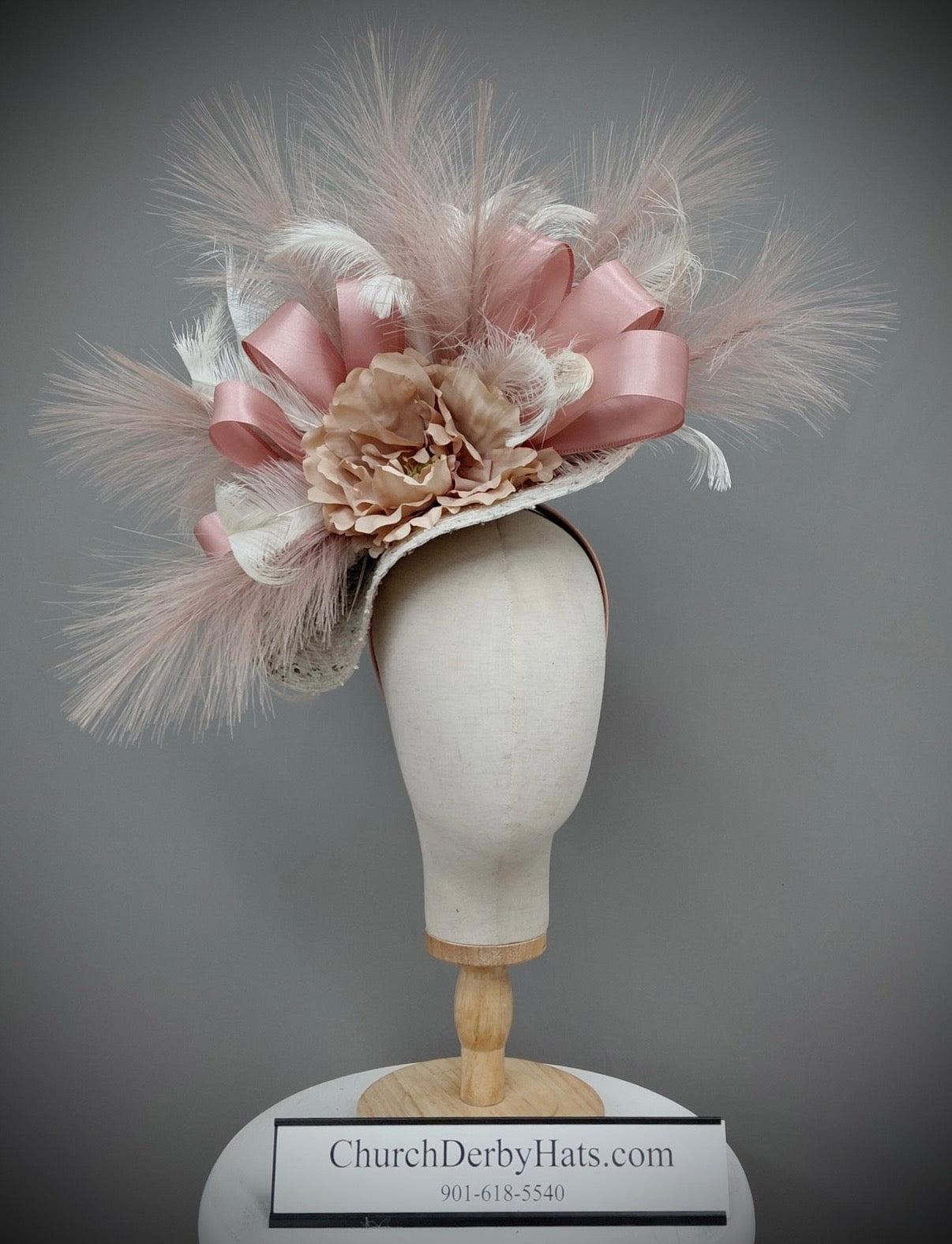 Blush and Bashful Fascinator on Headband