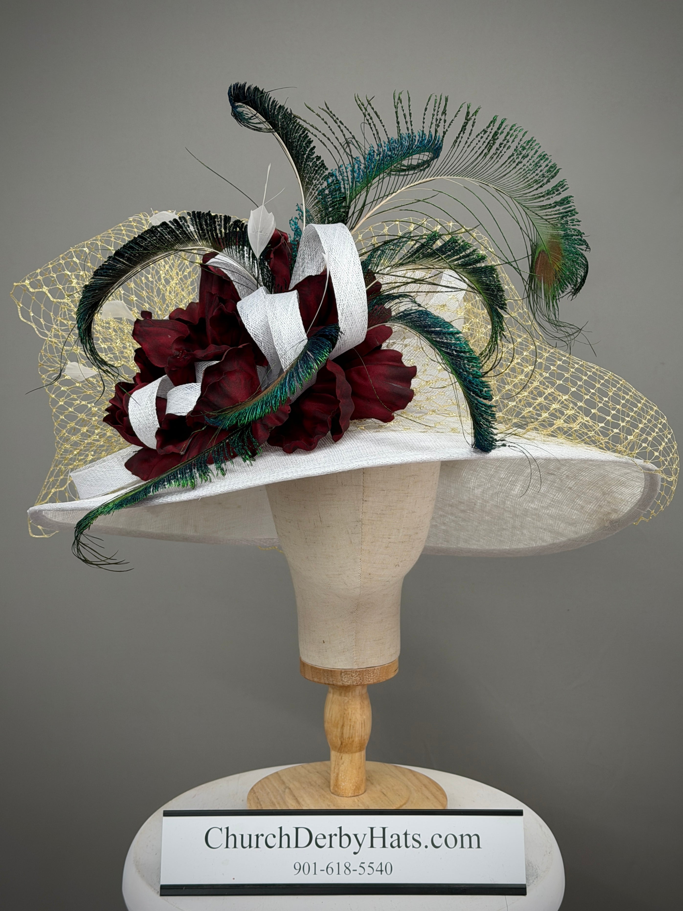 Nefertiti - Sinamay Couture Church Derby Hat