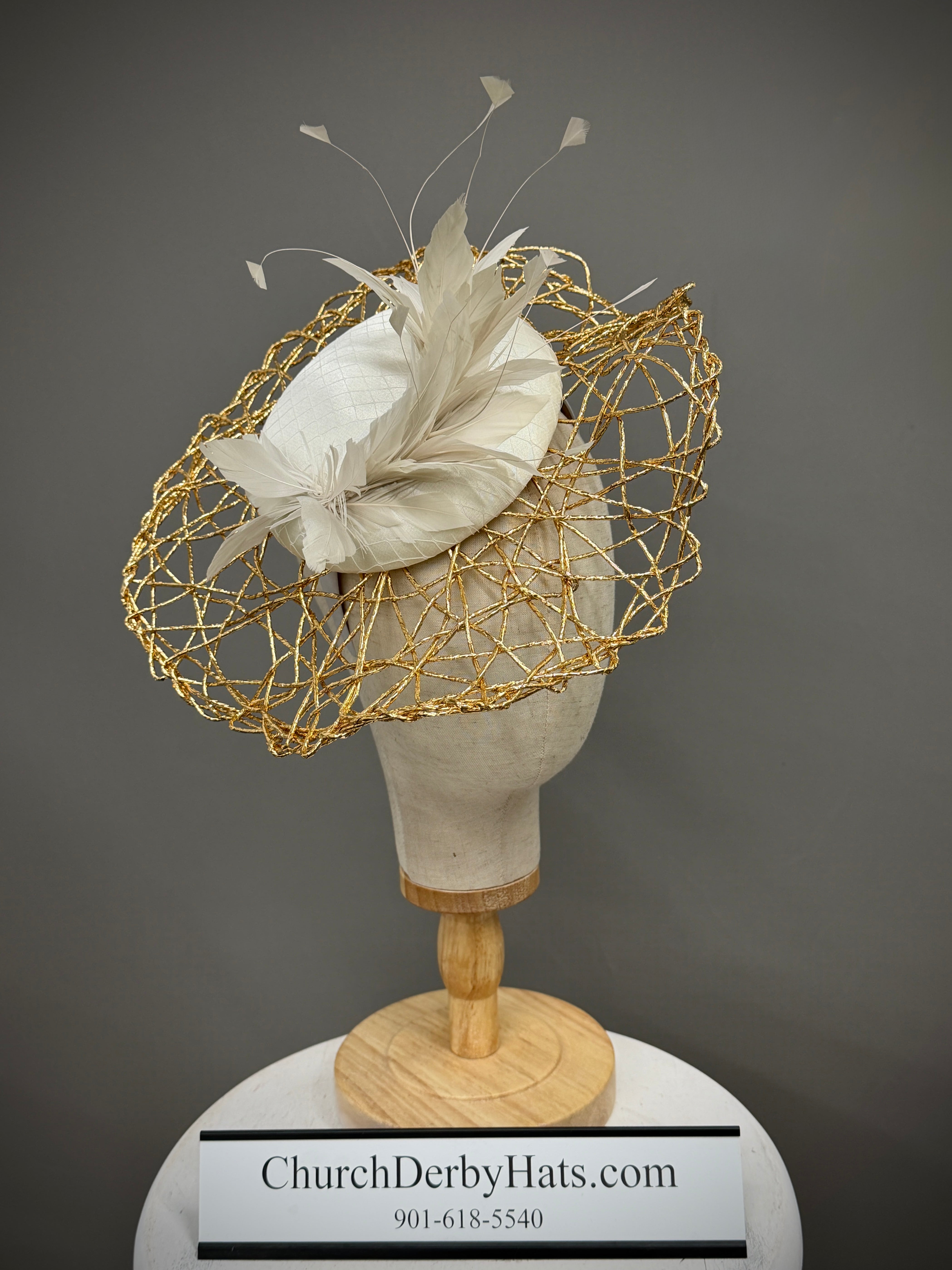 Elle Couture Fascinator - Church Derby Hat