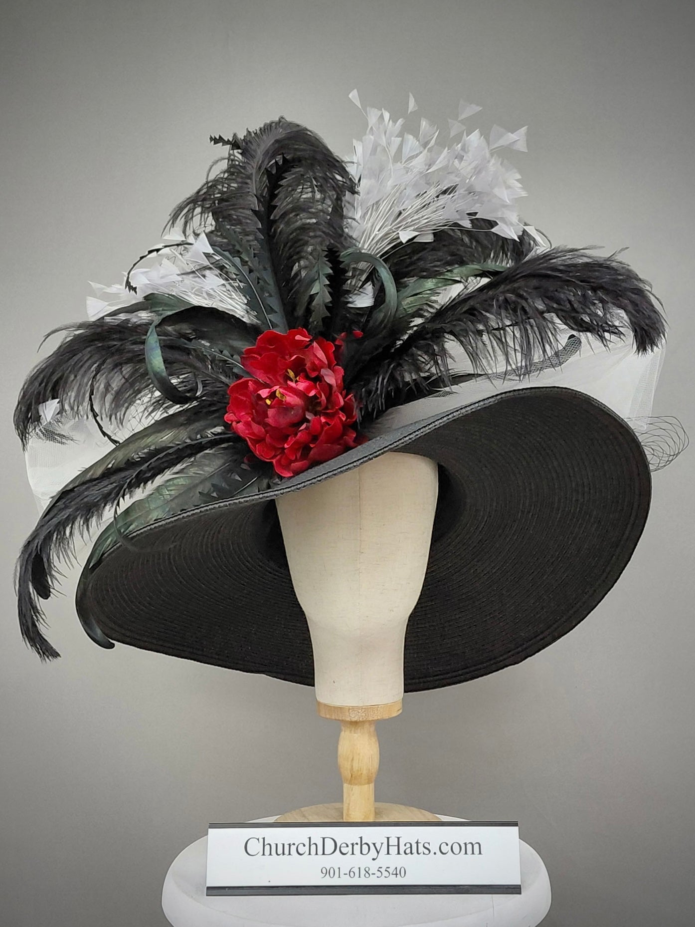 Gadot - Couture Millinery Church Derby Hat