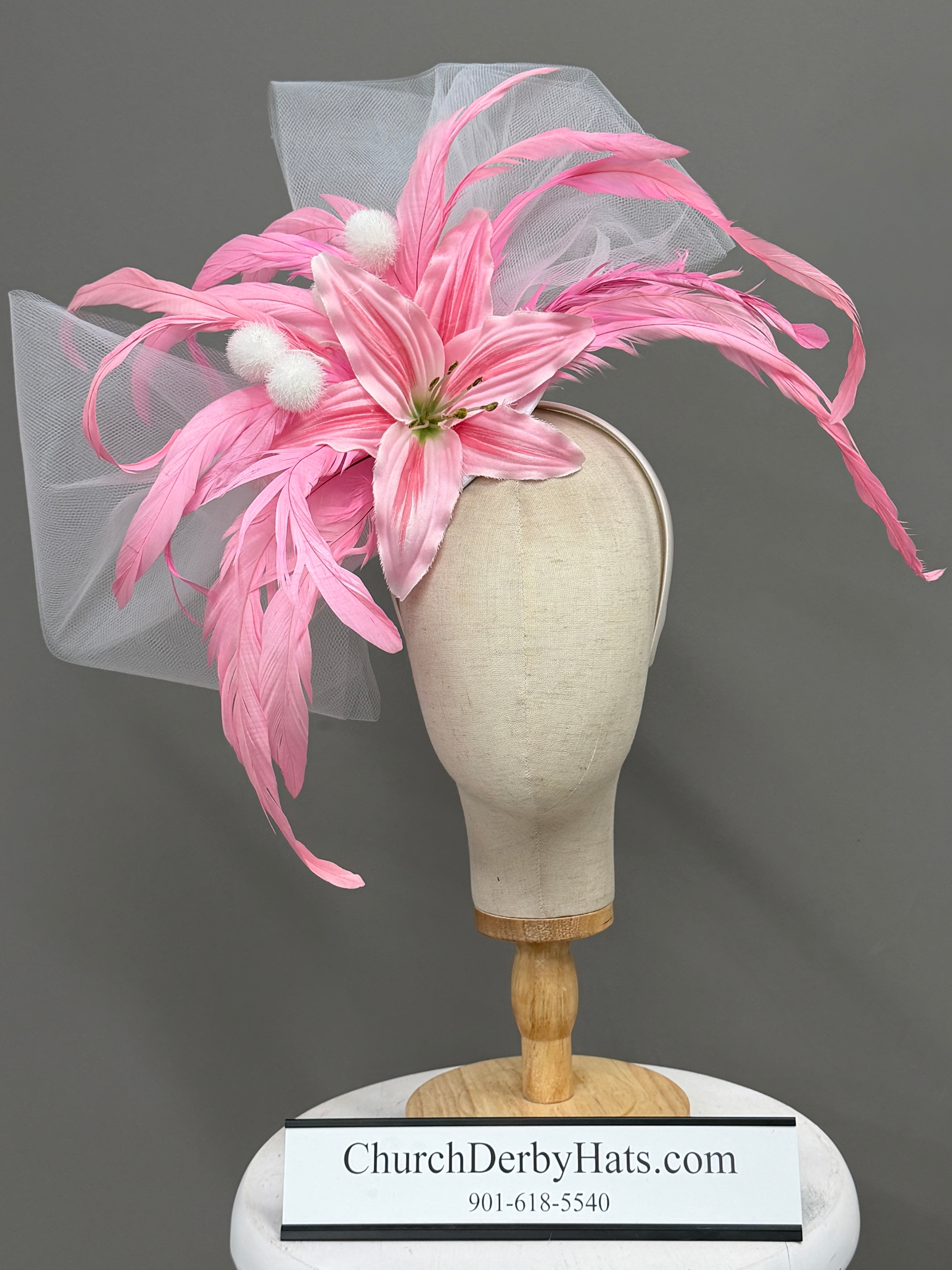 Beth Pink Fascinator by Vance