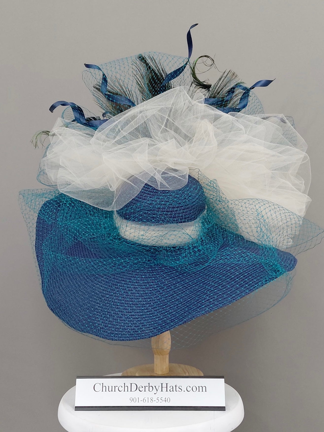 Double Rose - Kentucky Derby Hat - Church Hat