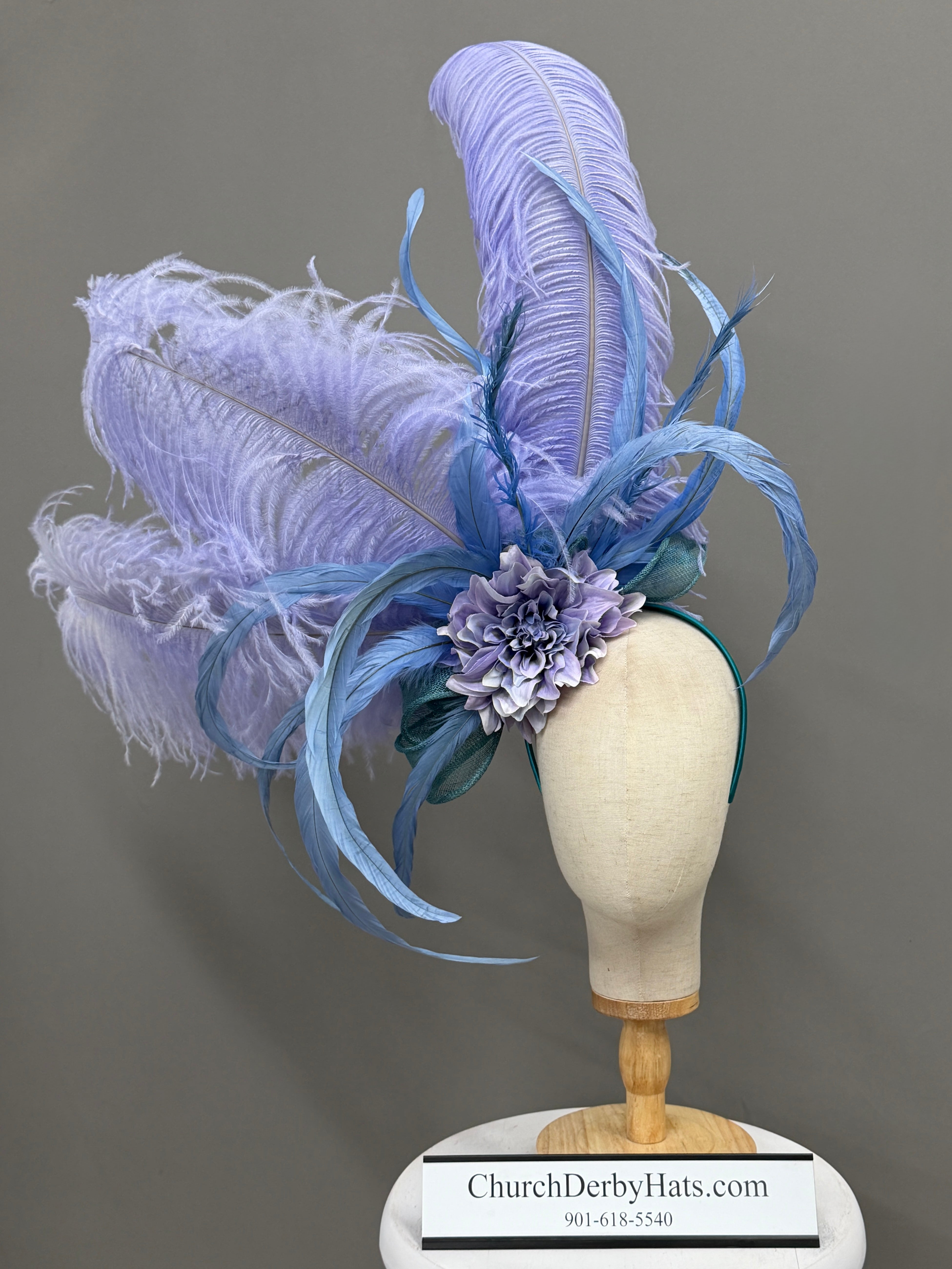 Purple Passion by Vance - Kentucky Derby Exotic Fascinator on Headband - Church Hat