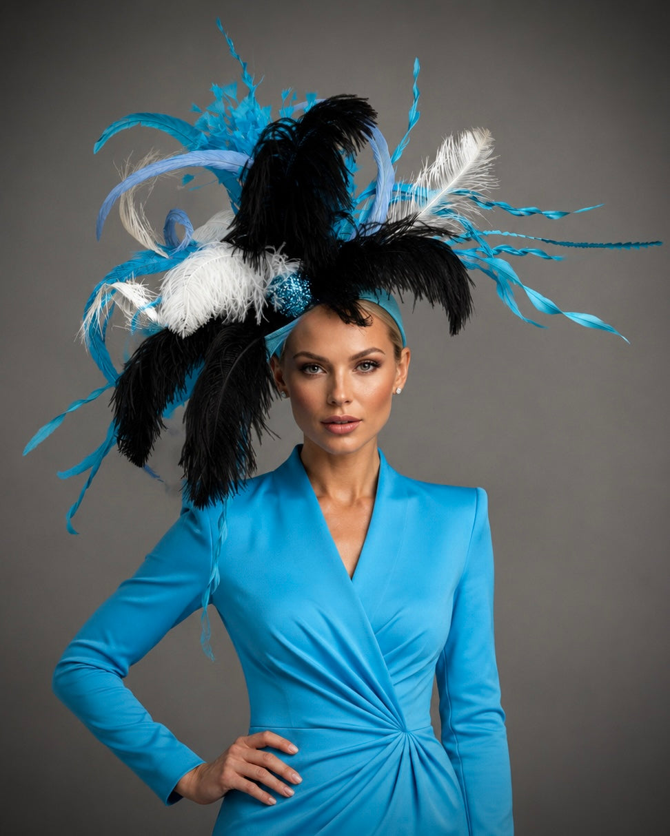 Blue Jay by Vance - Couture Fascinator Hat