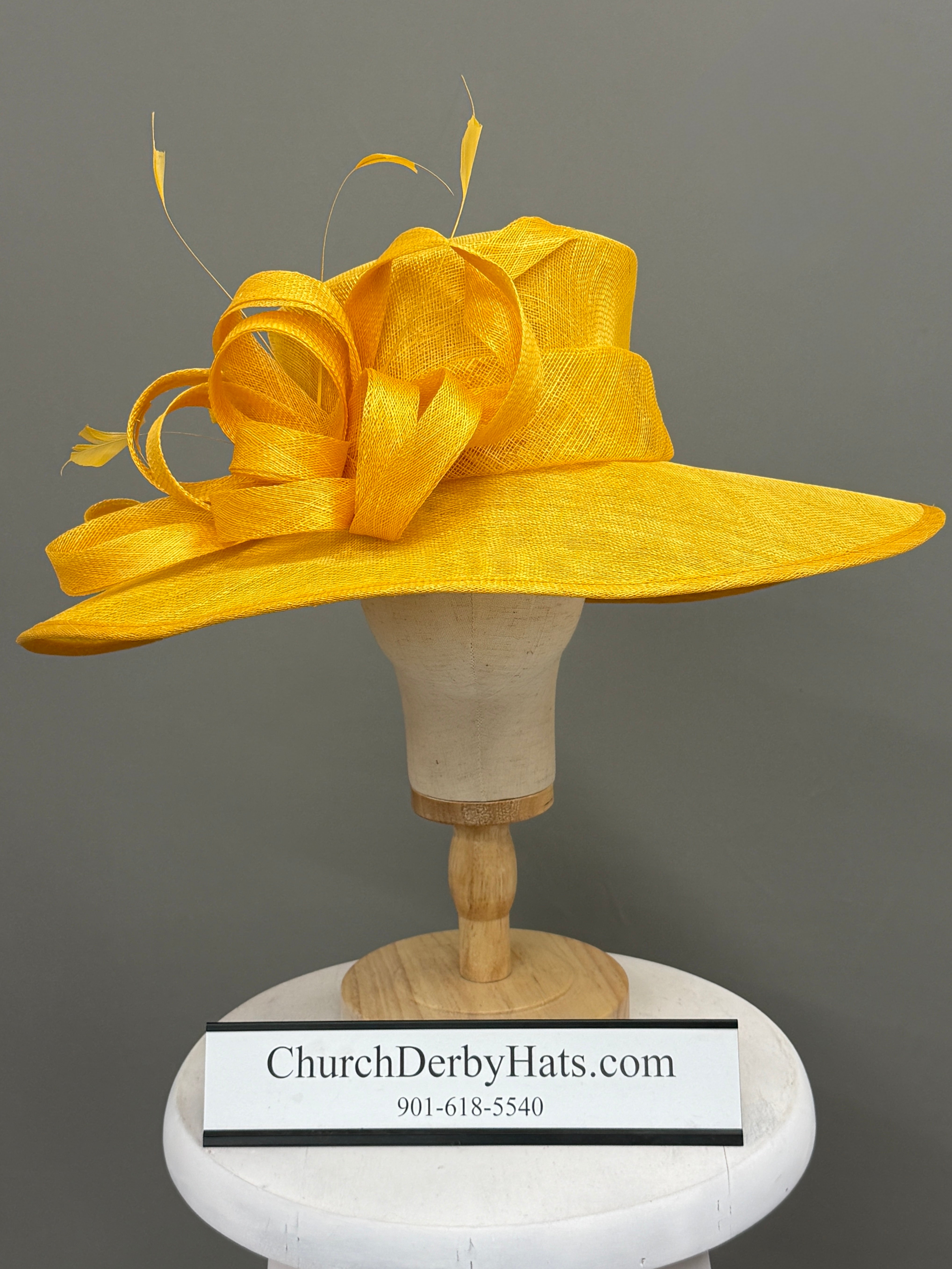 Canary Yellow - Church Derby Hat