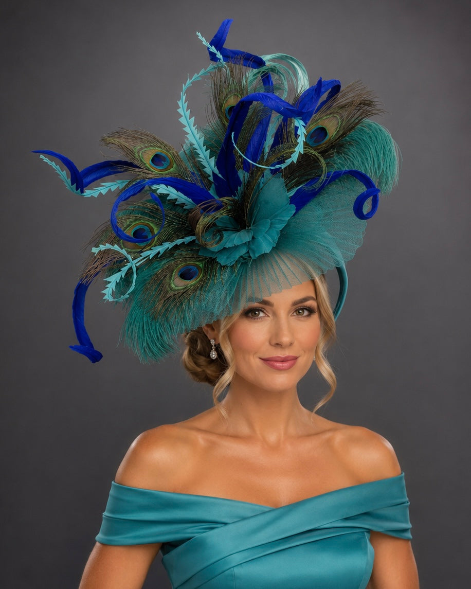 Robbin’s Egg Blue Fascinator on Headband