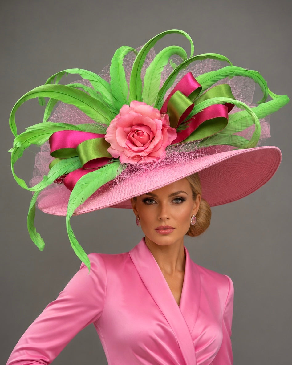 Pink Rosset - Kentucky Derby Hat