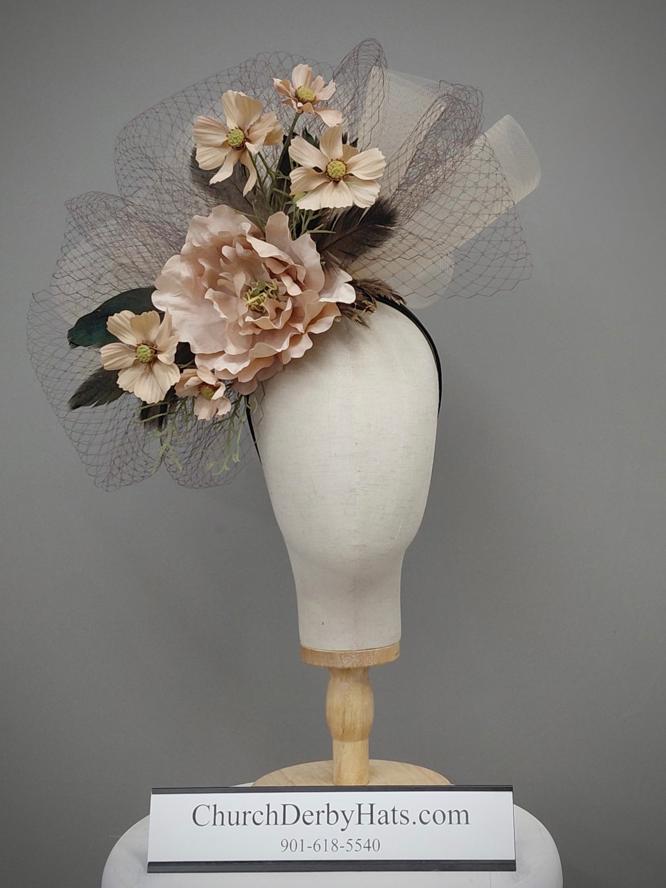 Sandstorm - Kentucky Derby Fascinator - Church Hat