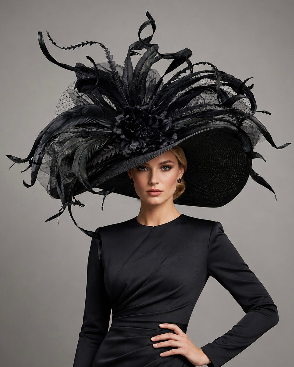 Black Widow - Church Derby Hat