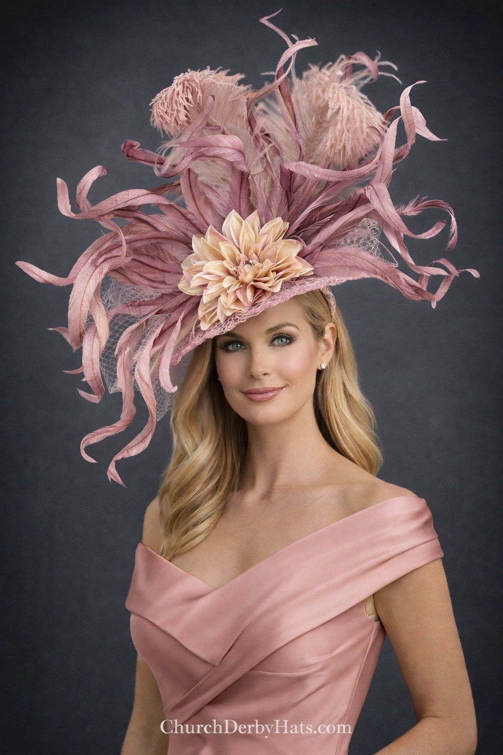 Blush Pink Fascinator - Kentucky Derby Hat